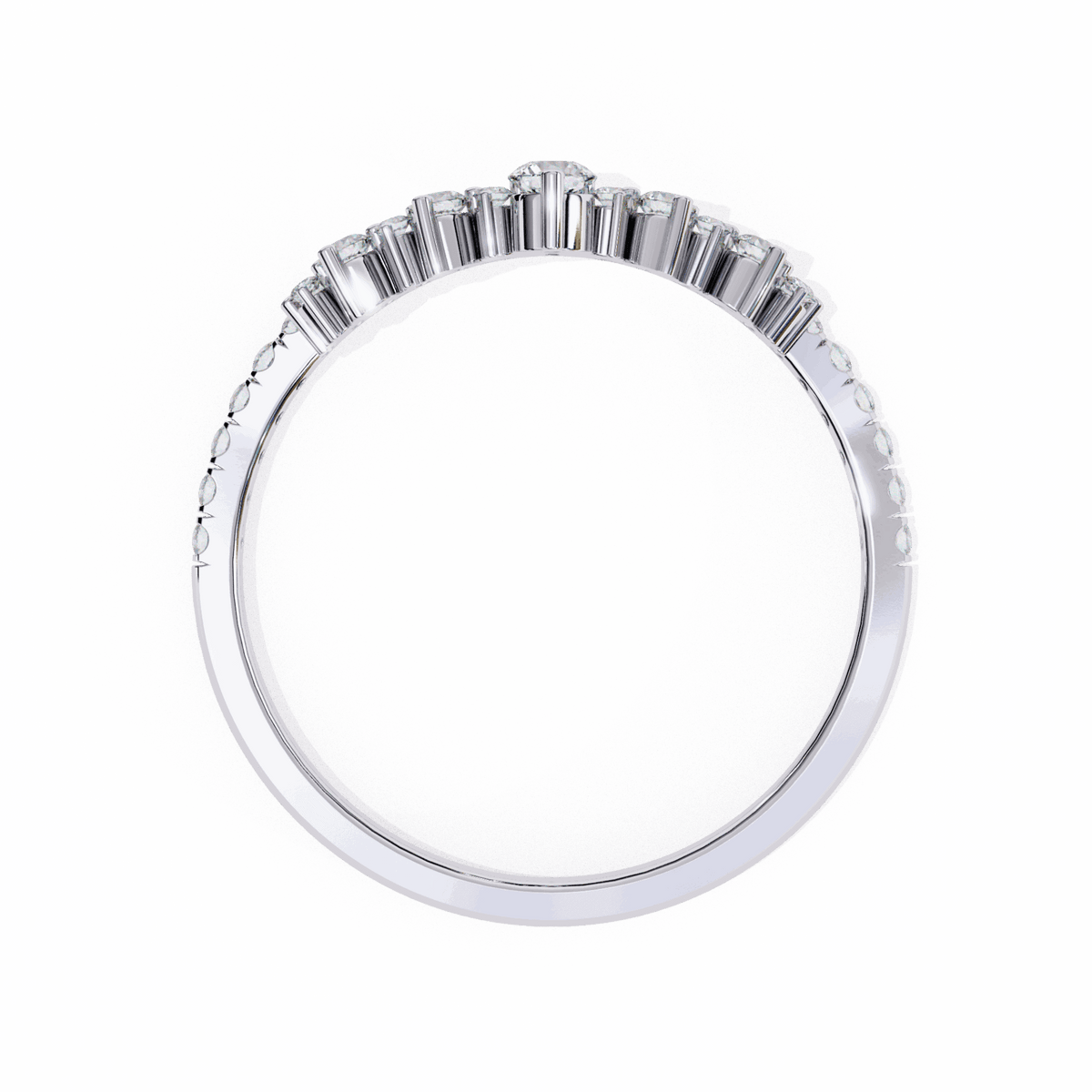 0.4 Carat Round Minimalist Wedding Band in Moissanite | House of Estara