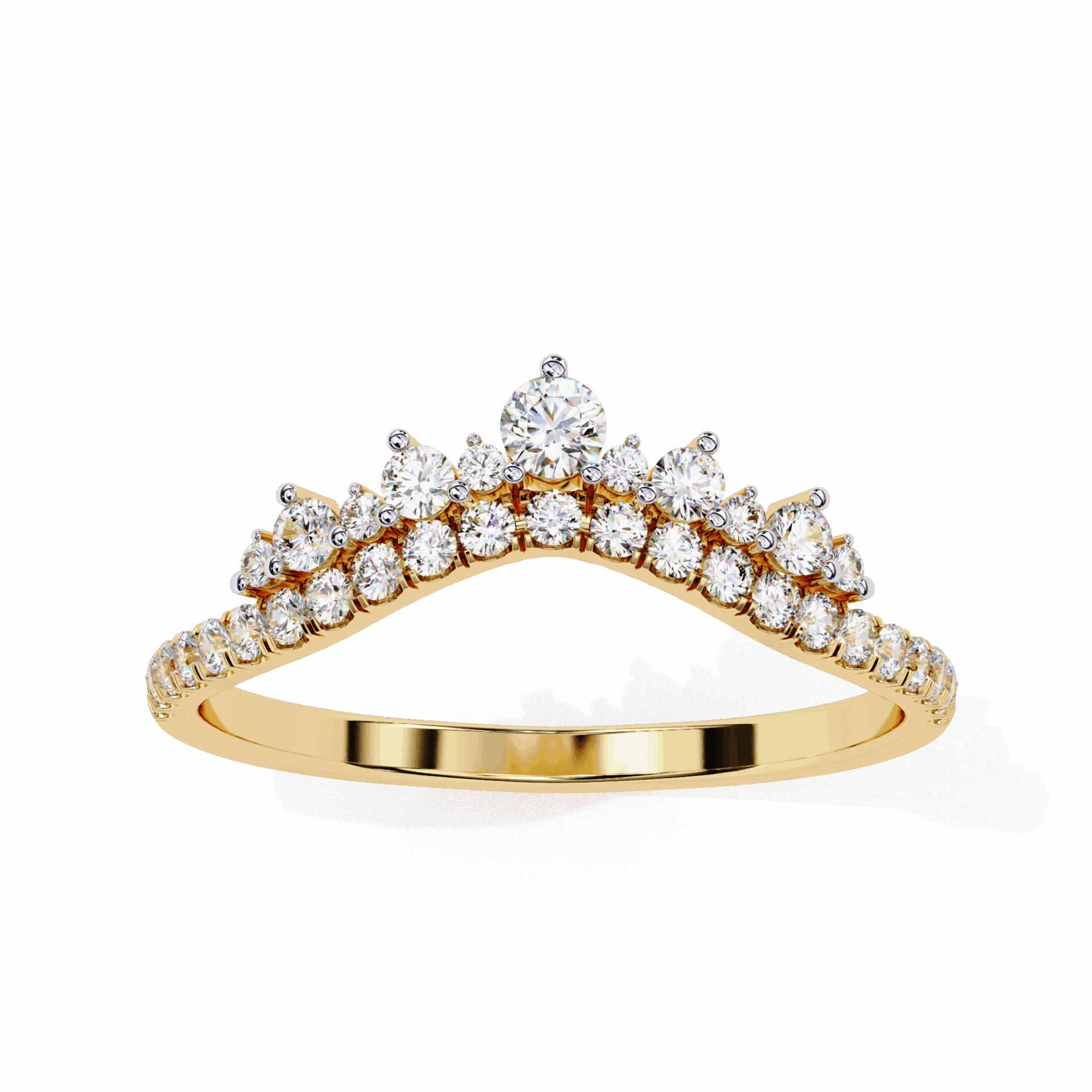 0.4 Carat Round Minimalist Wedding Band in Moissanite | House of Estara