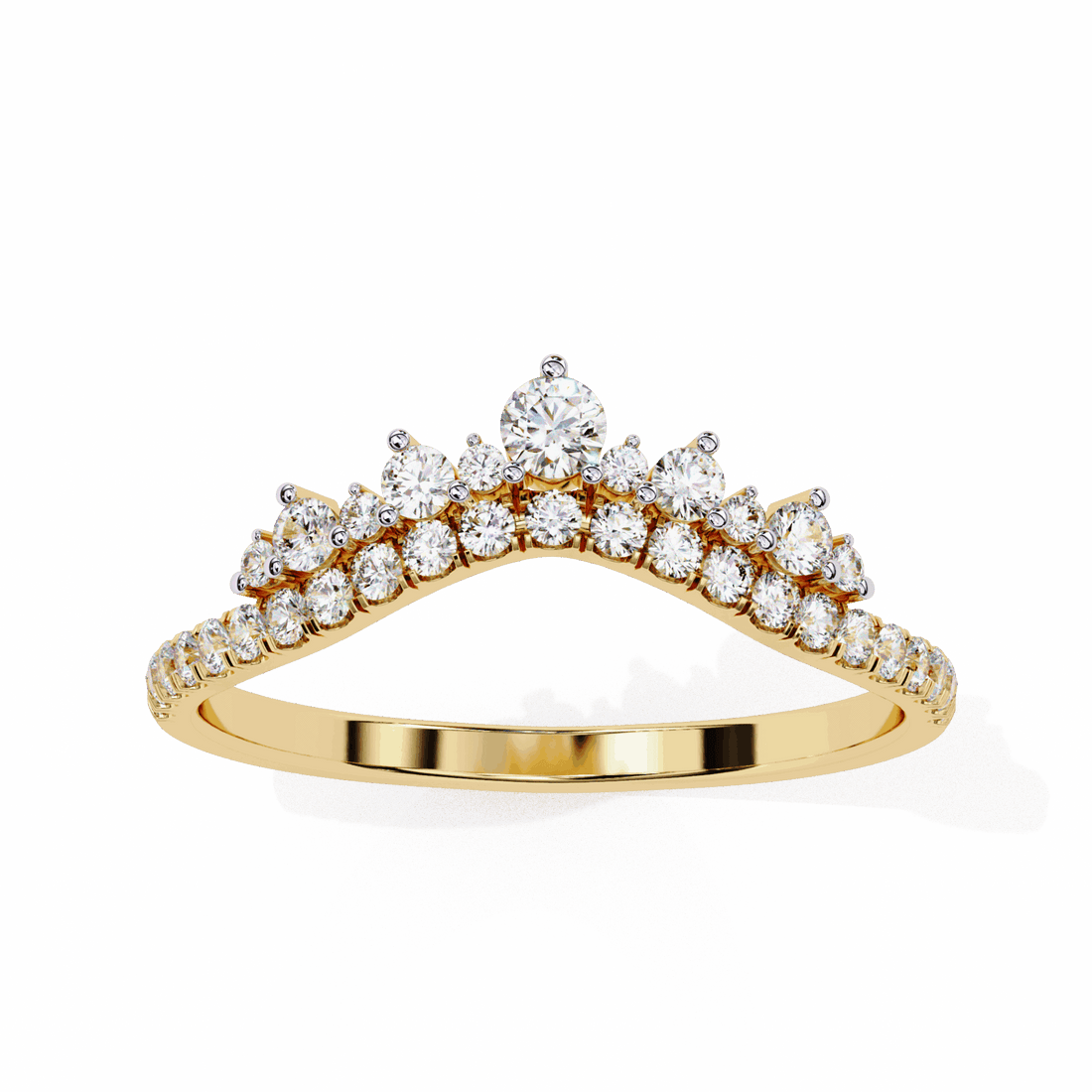 0.4 Carat Round Minimalist Wedding Band in Moissanite | House of Estara