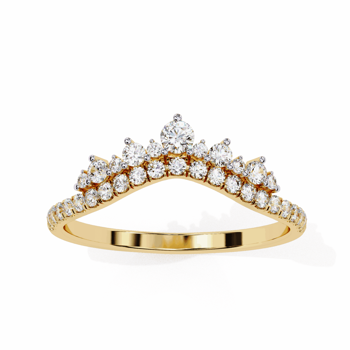 0.4 Carat Round Minimalist Wedding Band in Moissanite | House of Estara