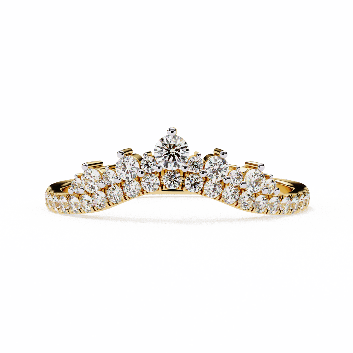0.4 Carat Round Minimalist Wedding Band in Moissanite | House of Estara