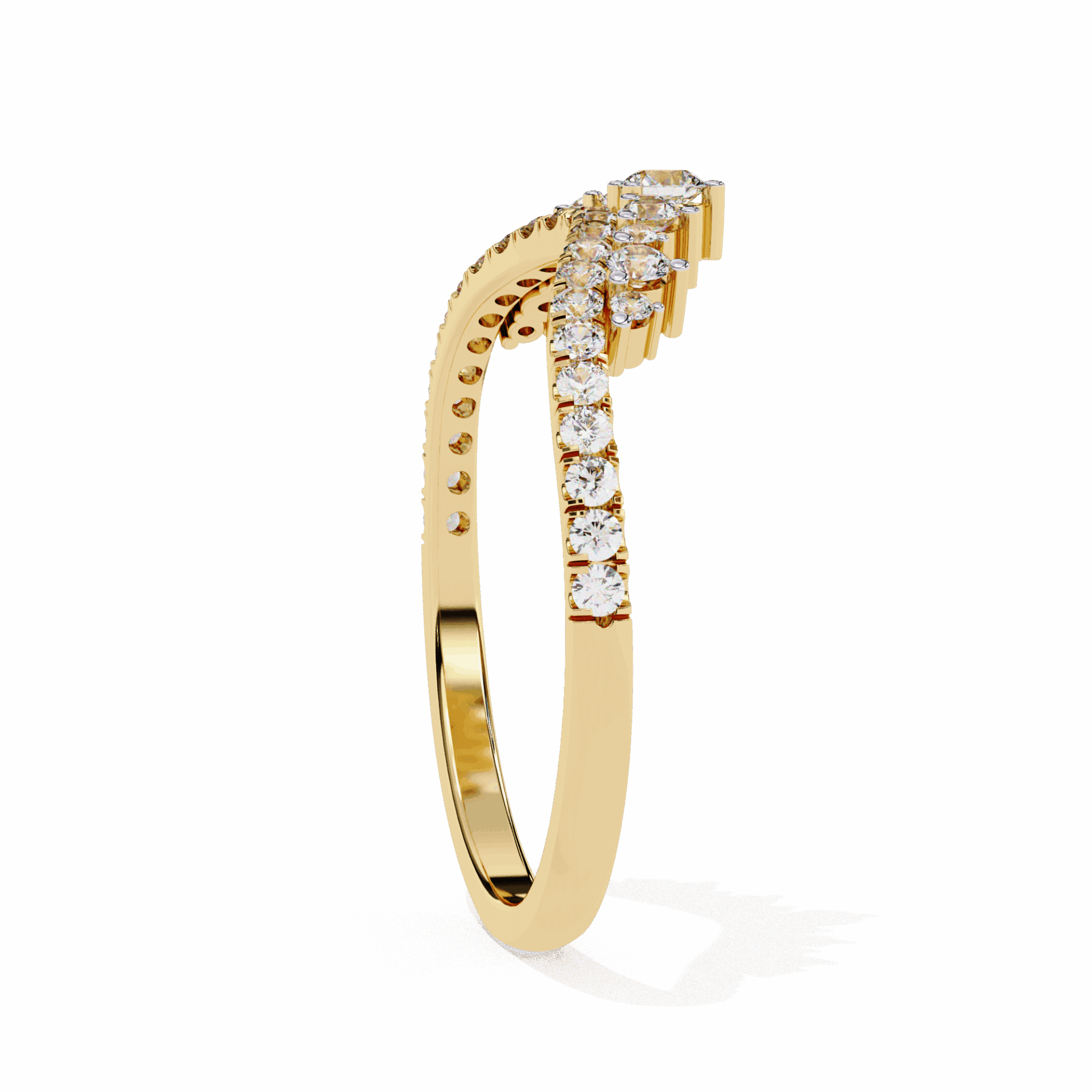 0.4 Carat Round Minimalist Wedding Band in Moissanite | House of Estara