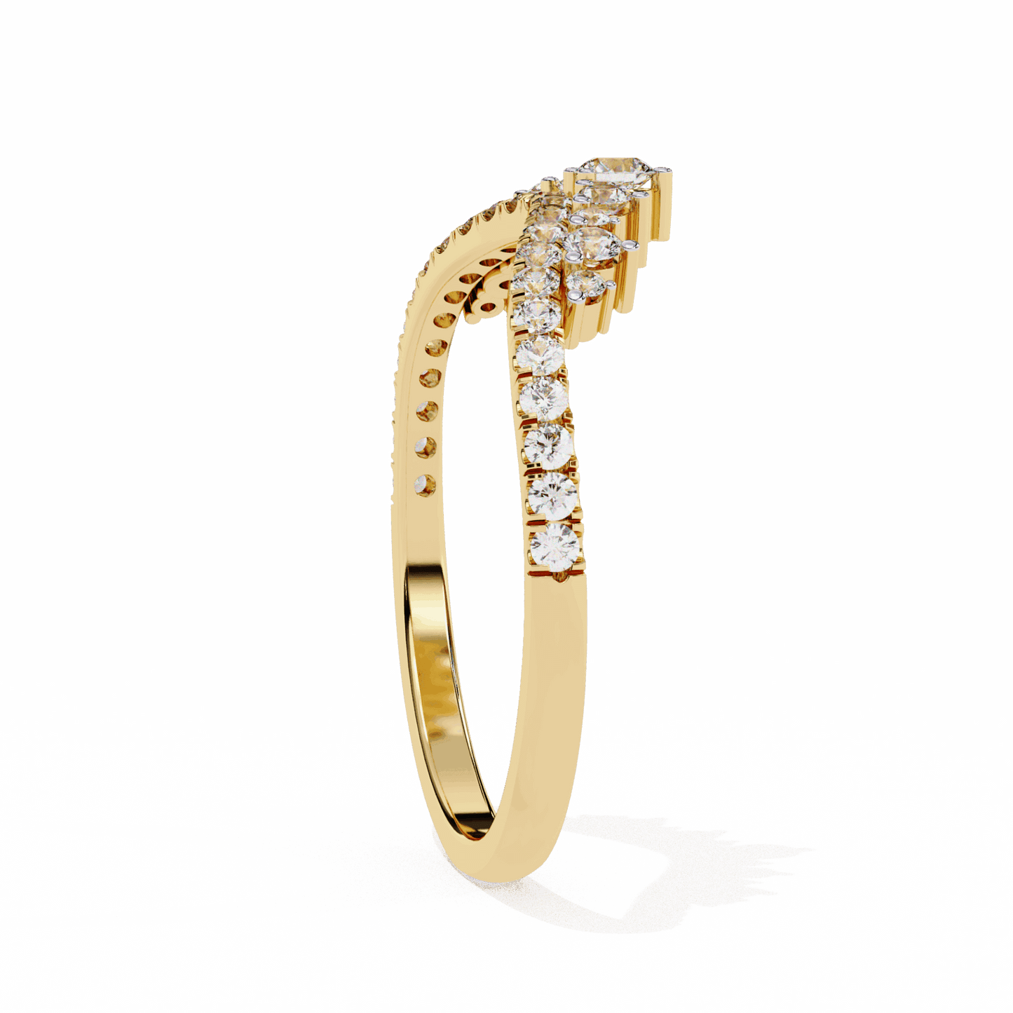 0.4 Carat Round Minimalist Wedding Band in Moissanite | House of Estara