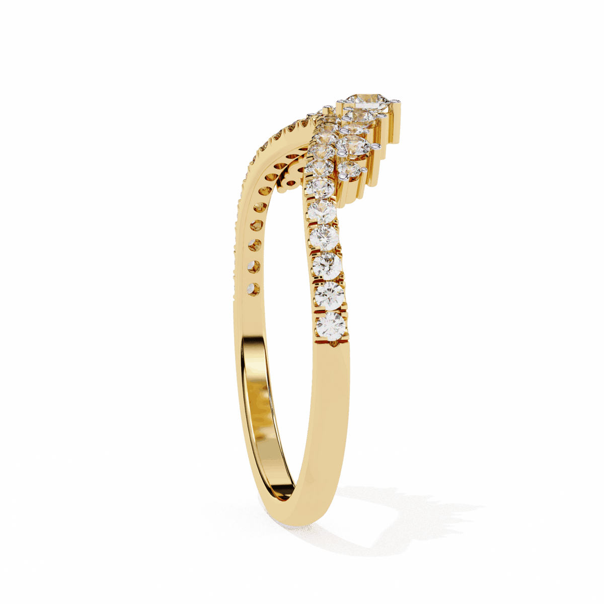 0.4 Carat Round Minimalist Wedding Band in Moissanite | House of Estara