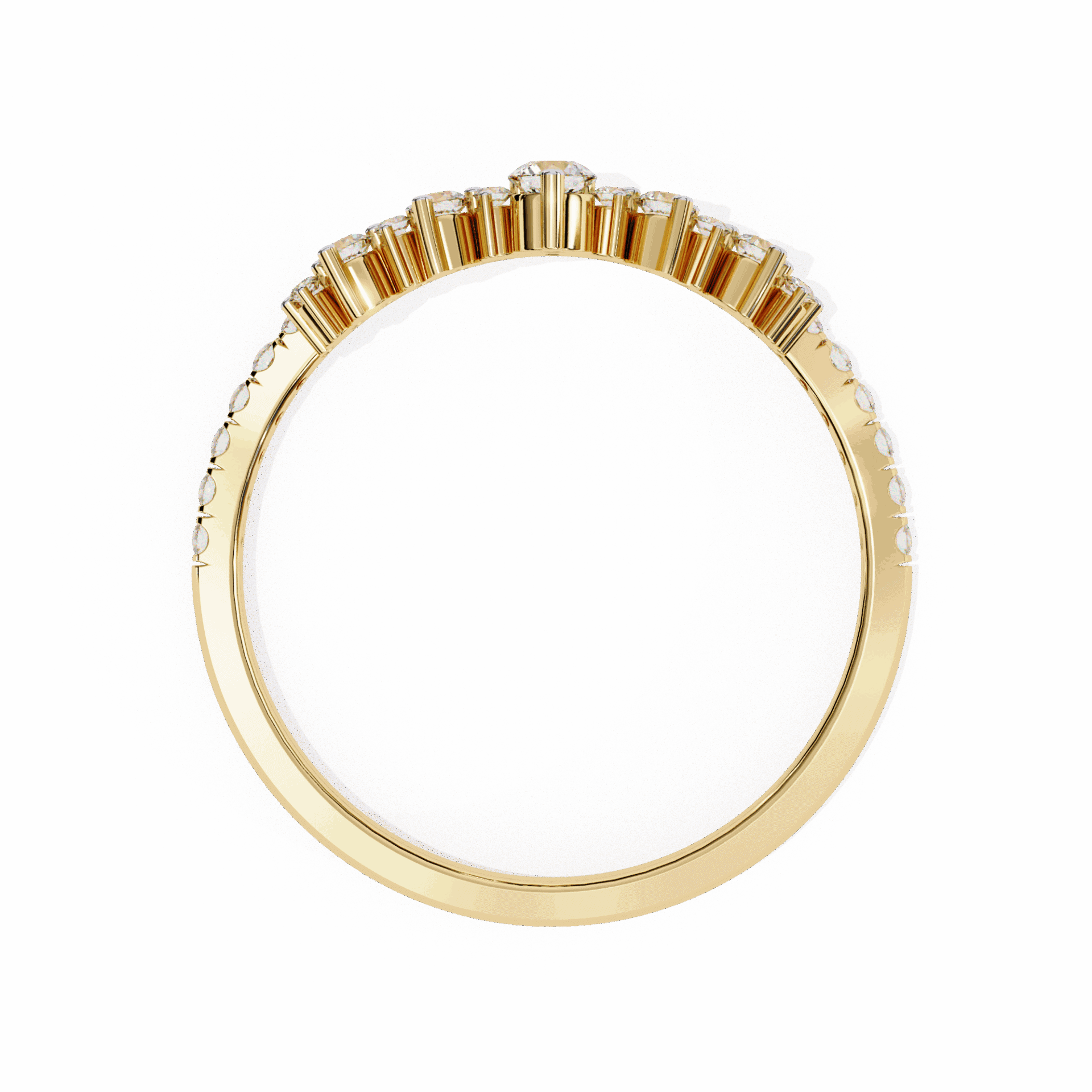 0.4 Carat Round Minimalist Wedding Band in Moissanite | House of Estara