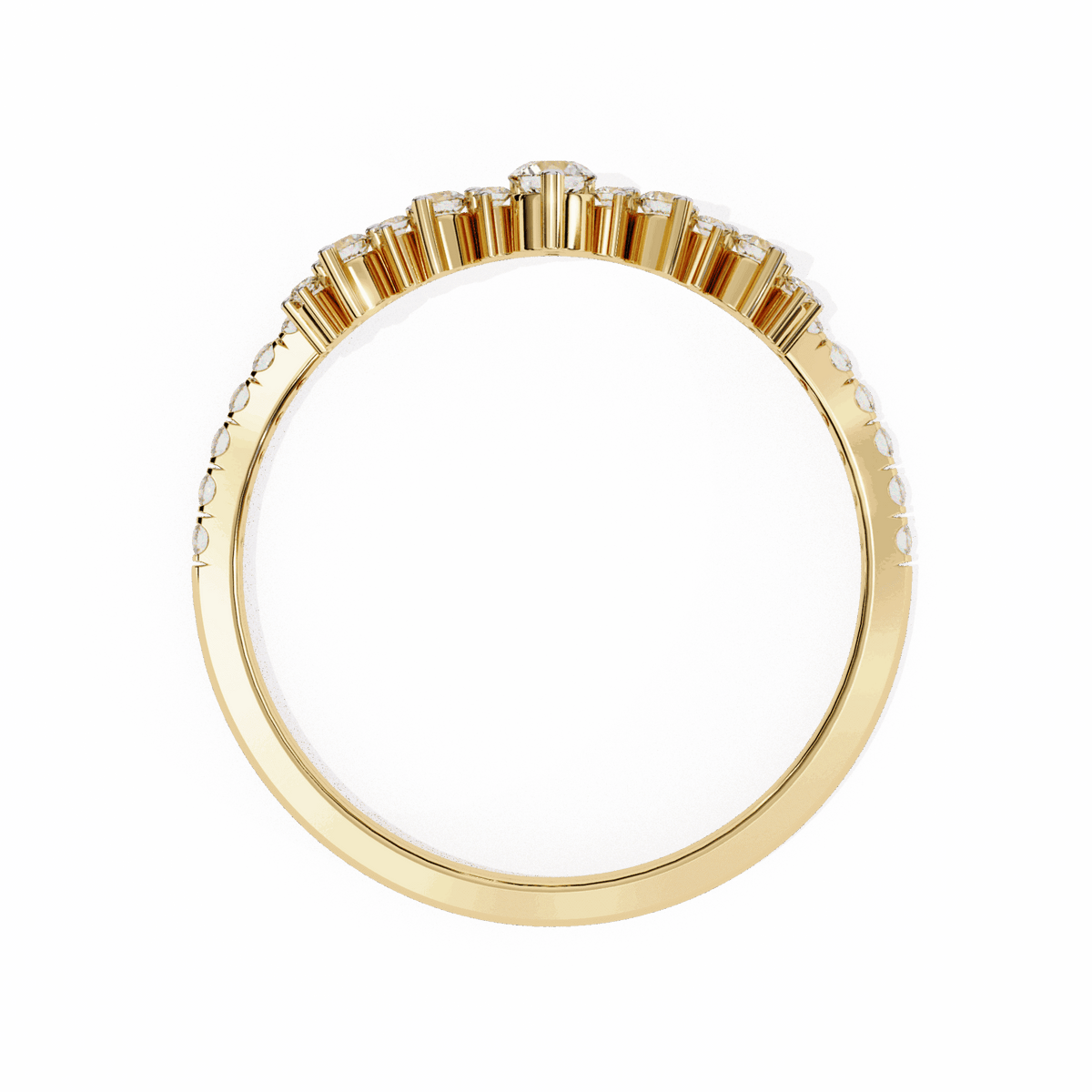0.4 Carat Round Minimalist Wedding Band in Moissanite | House of Estara