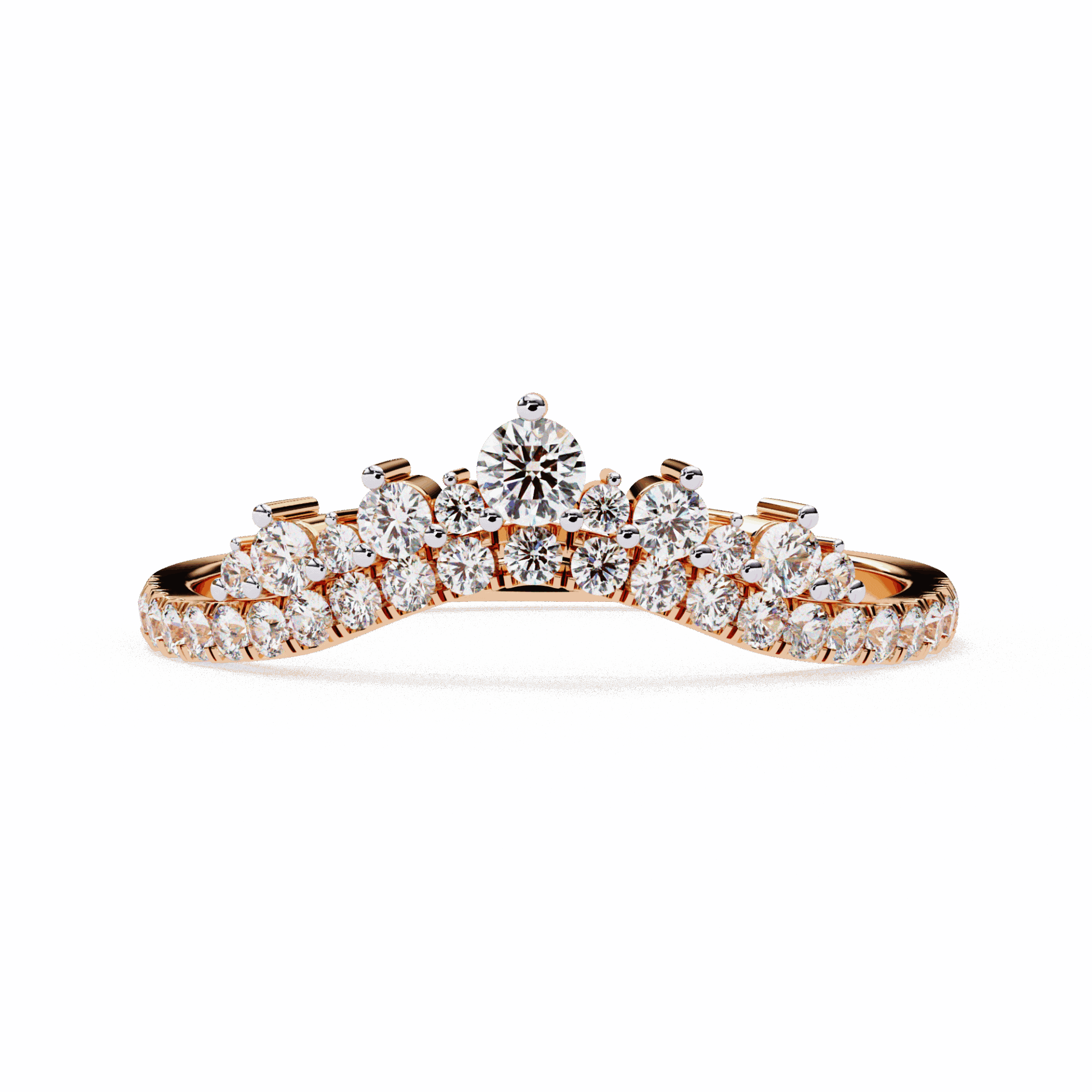 0.4 Carat Round Minimalist Wedding Band in Moissanite | House of Estara