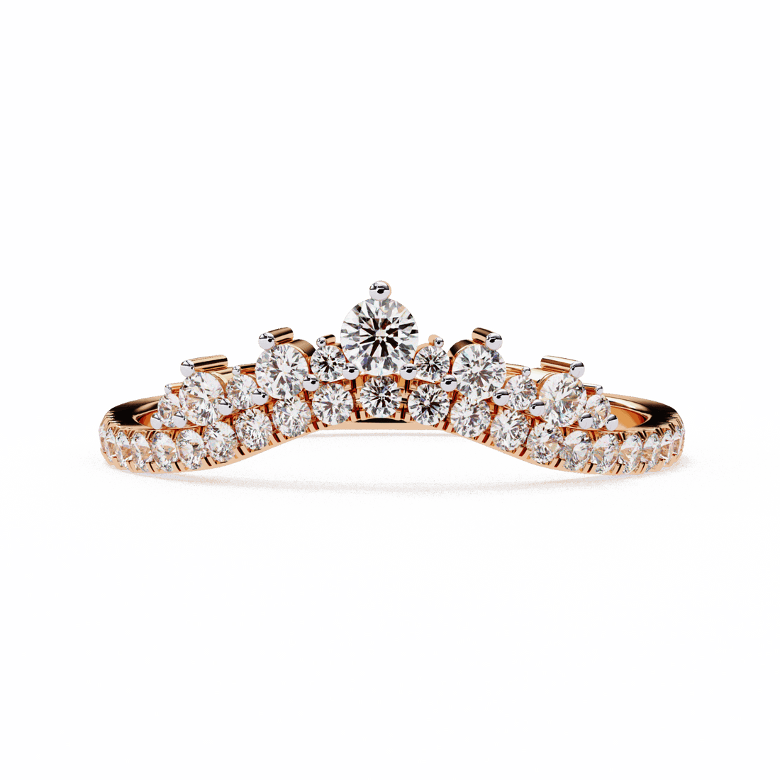 0.4 Carat Round Minimalist Wedding Band in Moissanite | House of Estara