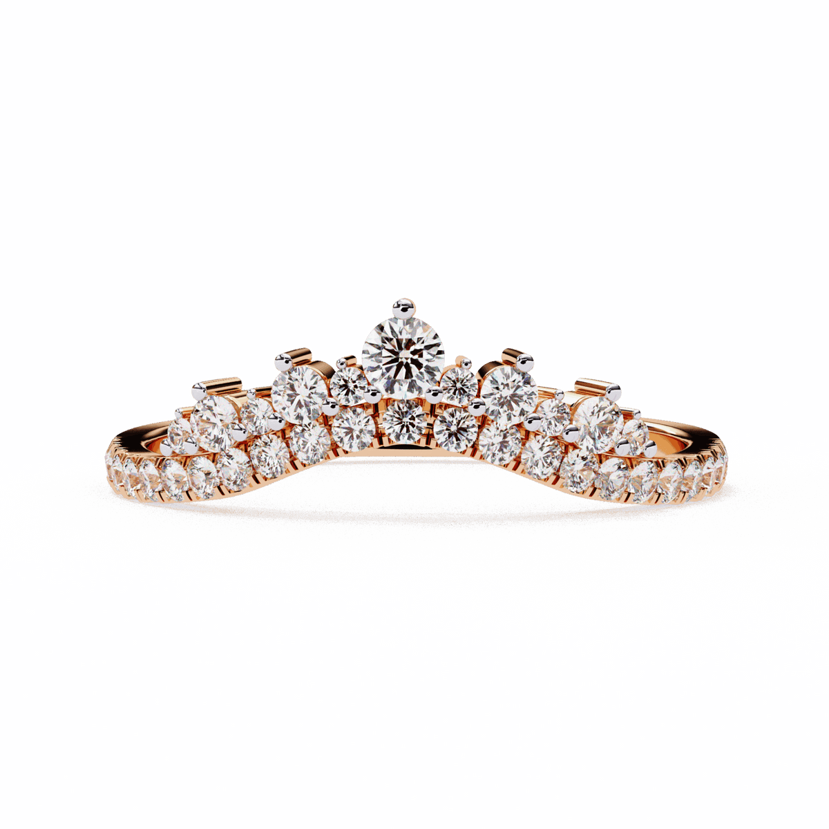 0.4 Carat Round Minimalist Wedding Band in Moissanite | House of Estara