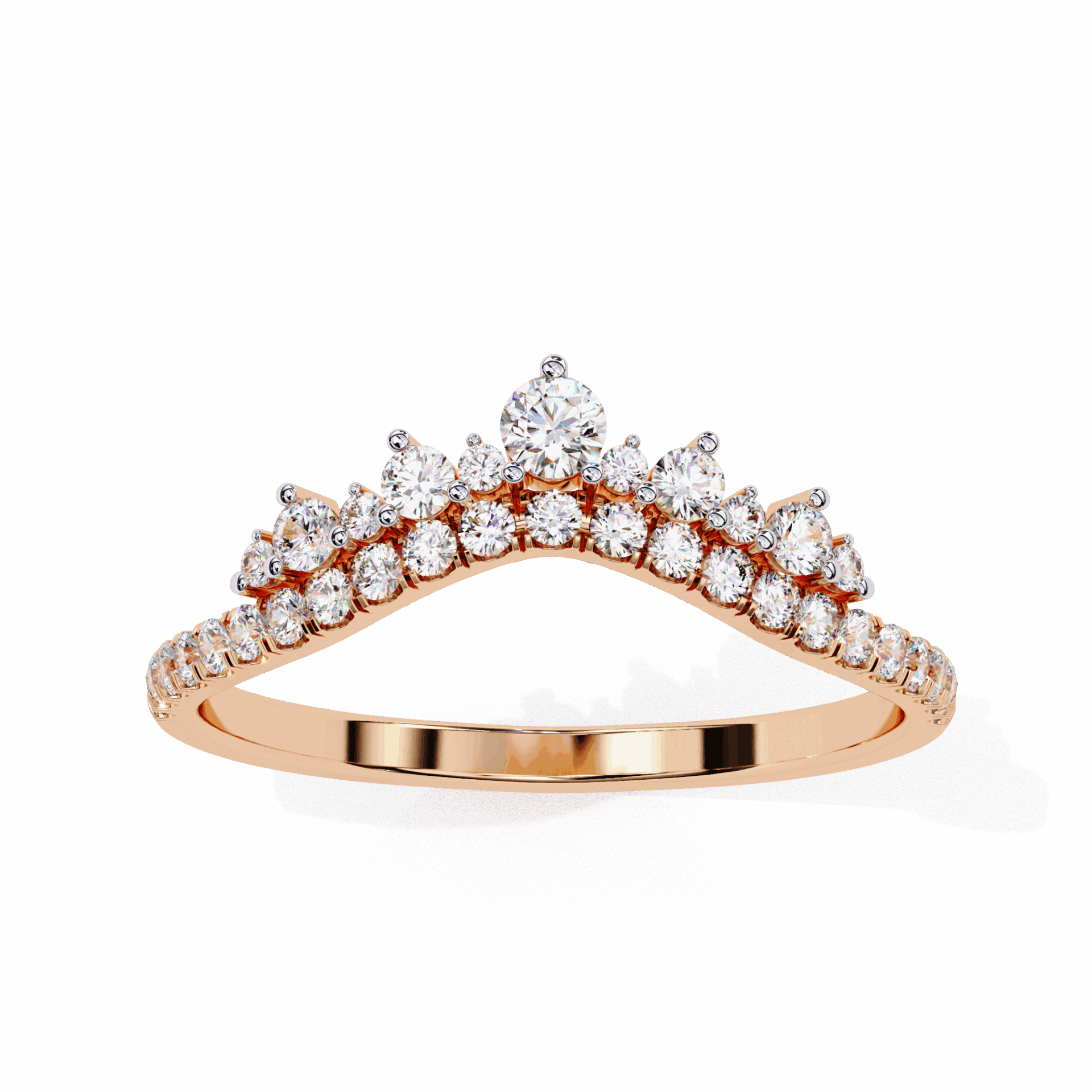 0.4 Carat Round Minimalist Wedding Band in Moissanite | House of Estara