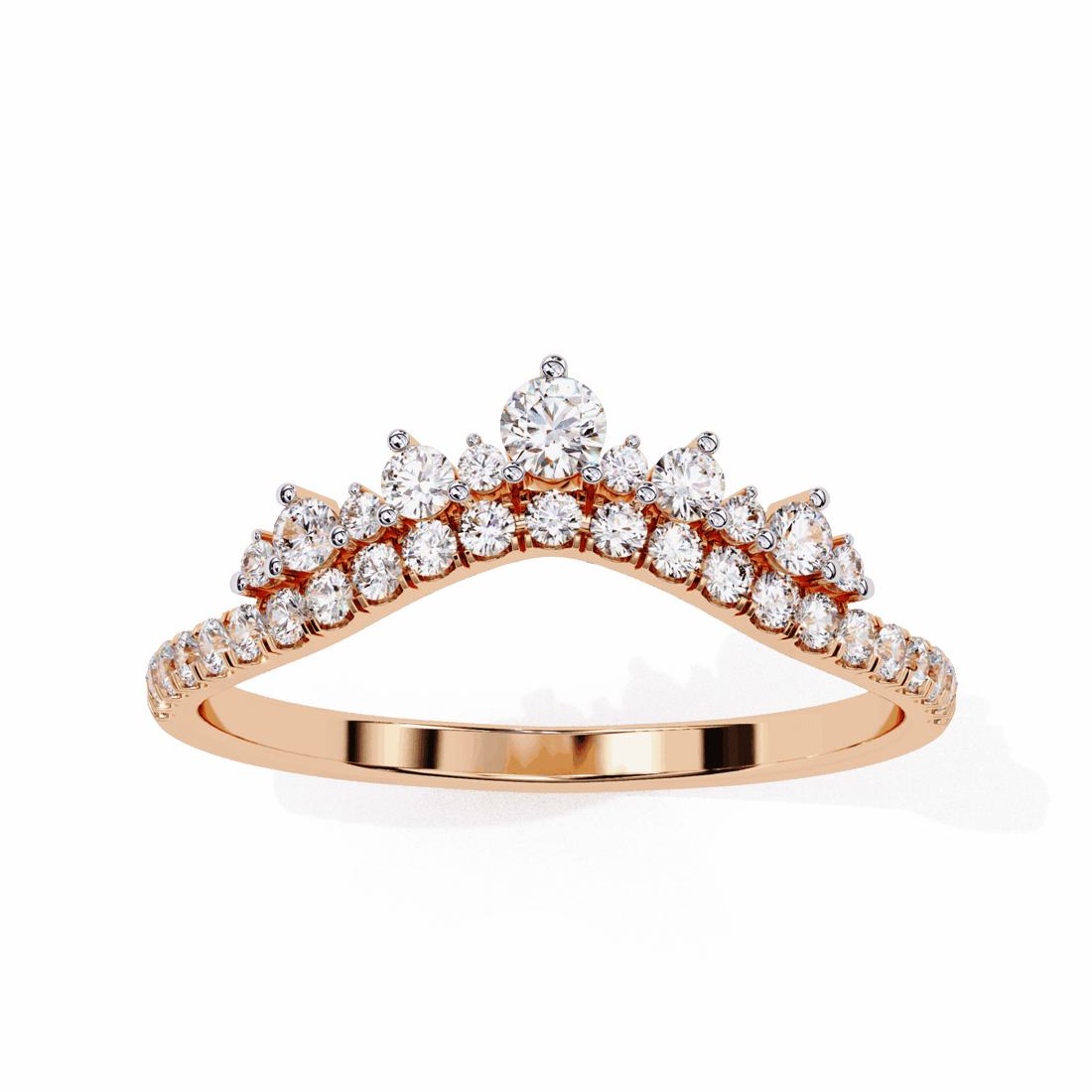 0.4 Carat Round Minimalist Wedding Band in Moissanite | House of Estara
