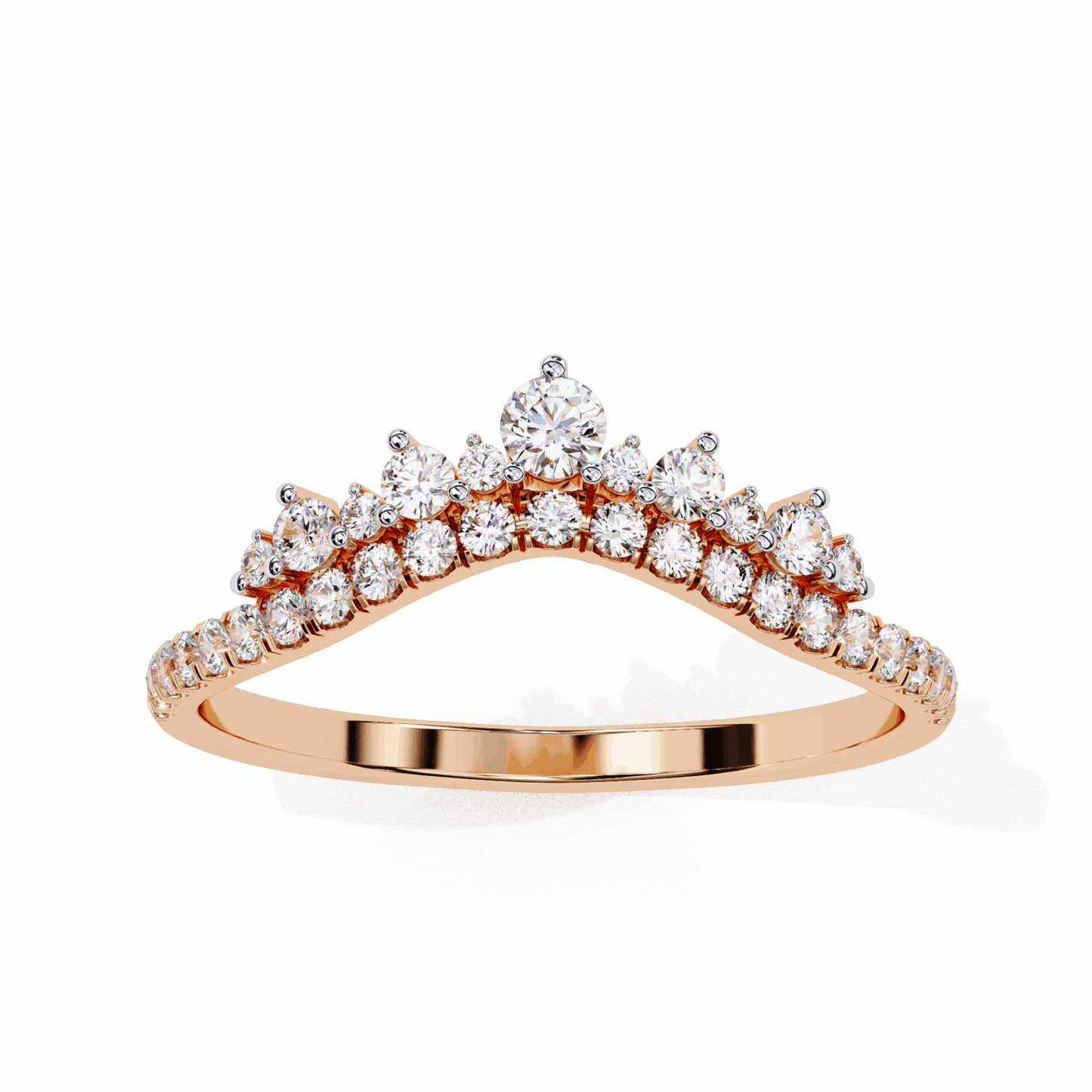 0.4 Carat Round Minimalist Wedding Band in Moissanite | House of Estara
