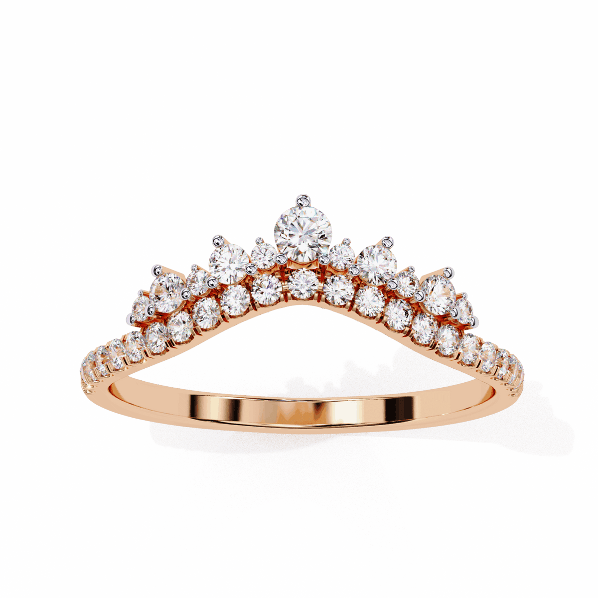 0.4 Carat Round Minimalist Wedding Band in Moissanite | House of Estara