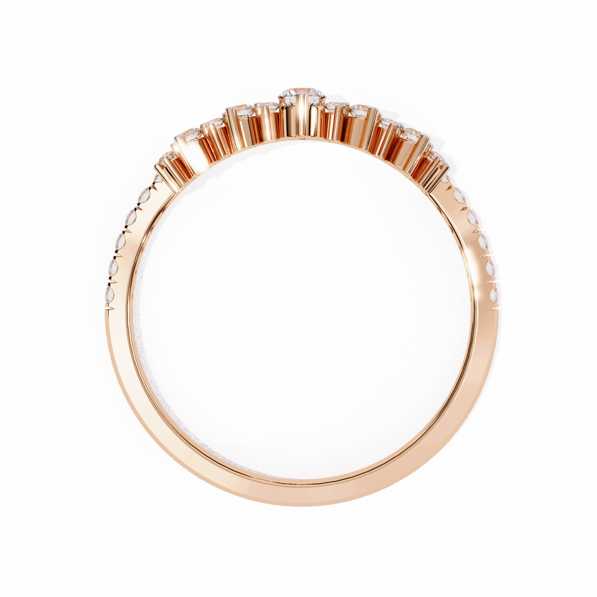 0.4 Carat Round Minimalist Wedding Band in Moissanite | House of Estara