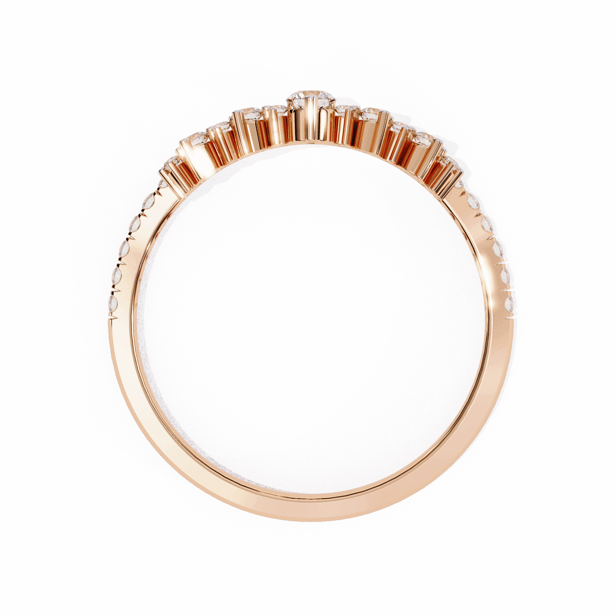 0.4 Carat Round Minimalist Wedding Band in Moissanite | House of Estara