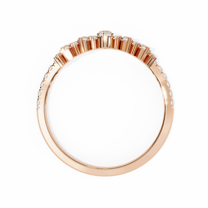 0.4 Carat Round Minimalist Wedding Band in Moissanite | House of Estara