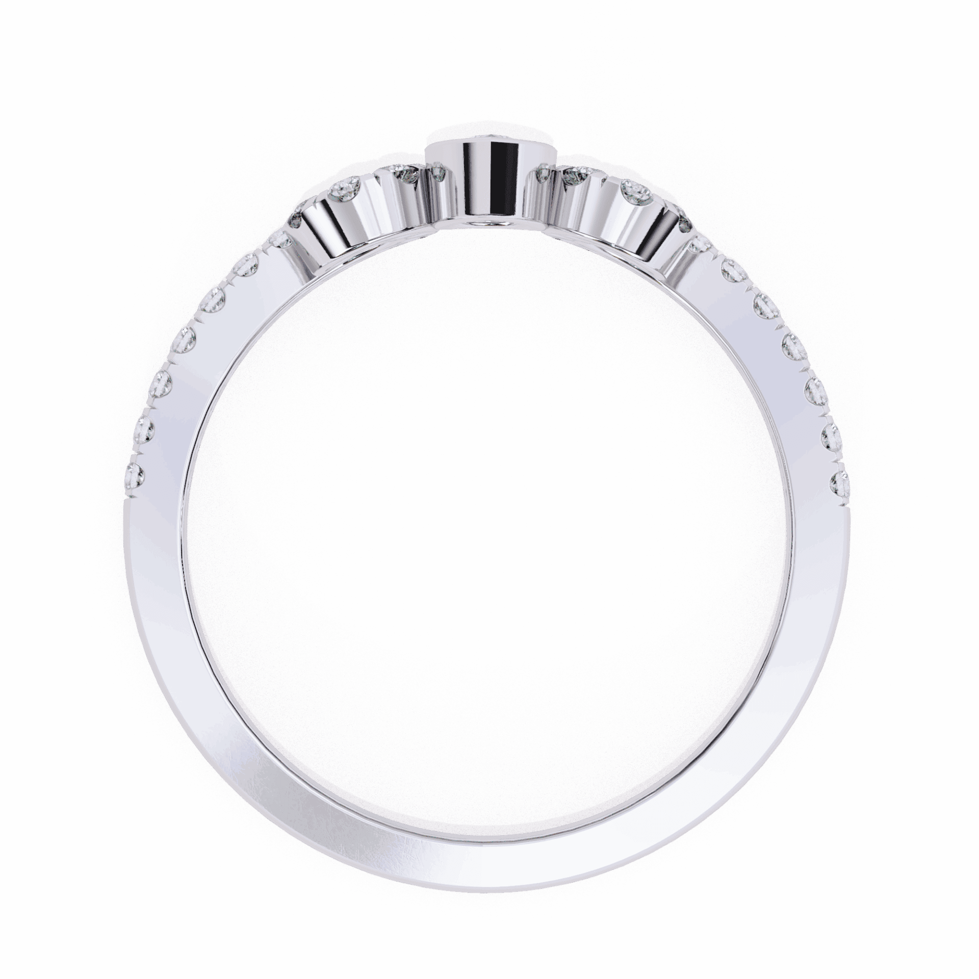 0.25 Carat Pear and Round Timeless Wedding Band in Moissanite | House of Estara