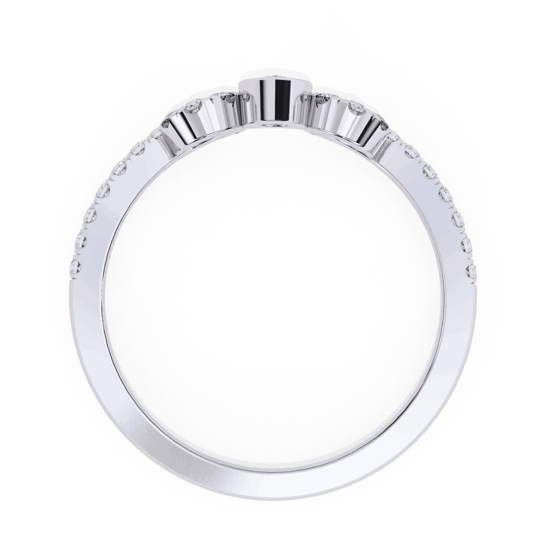 0.25 Carat Pear and Round Timeless Wedding Band in Moissanite | House of Estara