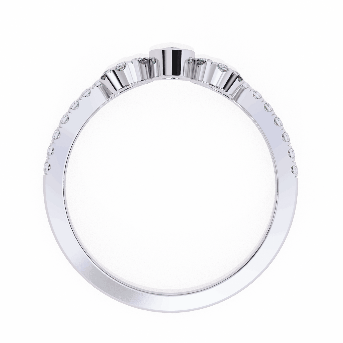 0.25 Carat Pear and Round Timeless Wedding Band in Moissanite | House of Estara