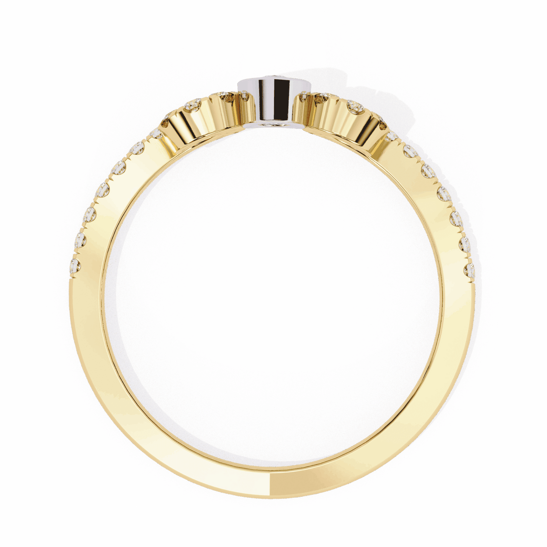0.25 Carat Pear and Round Timeless Wedding Band in Moissanite | House of Estara