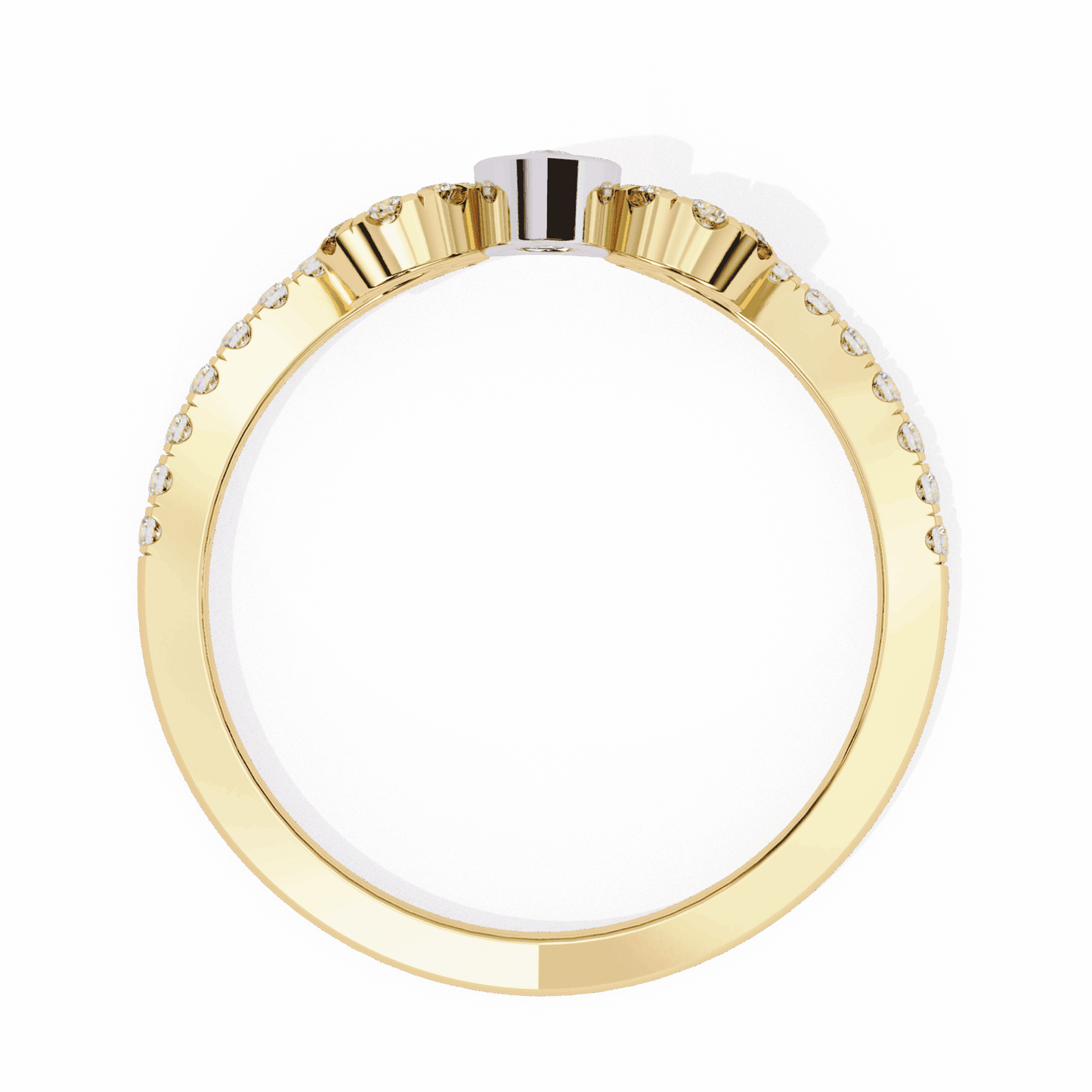 0.25 Carat Pear and Round Timeless Wedding Band in Moissanite | House of Estara