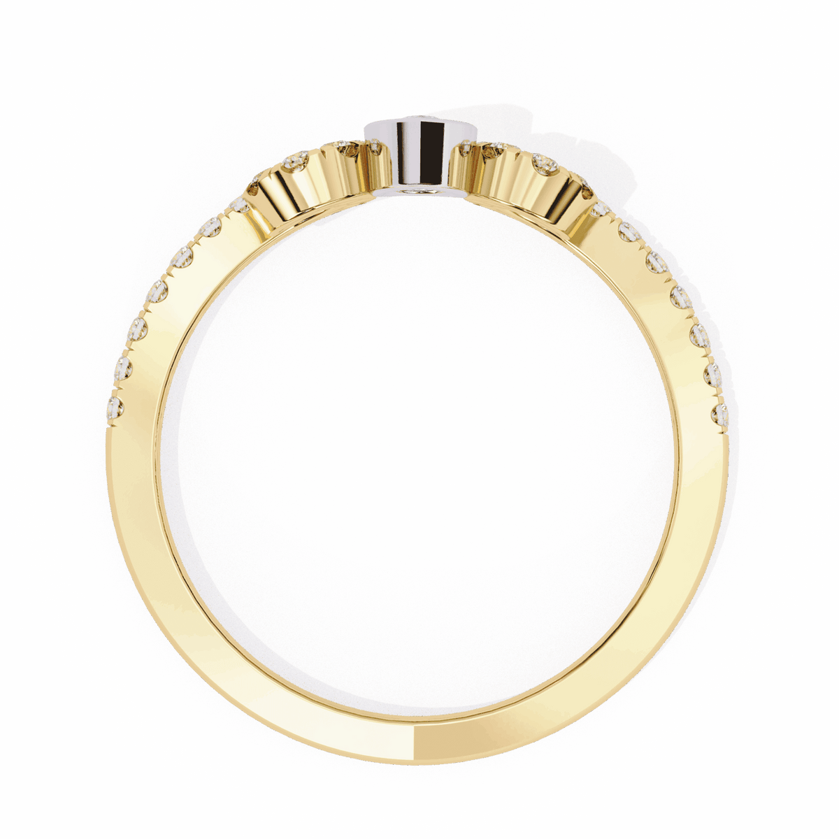 0.25 Carat Pear and Round Timeless Wedding Band in Moissanite | House of Estara