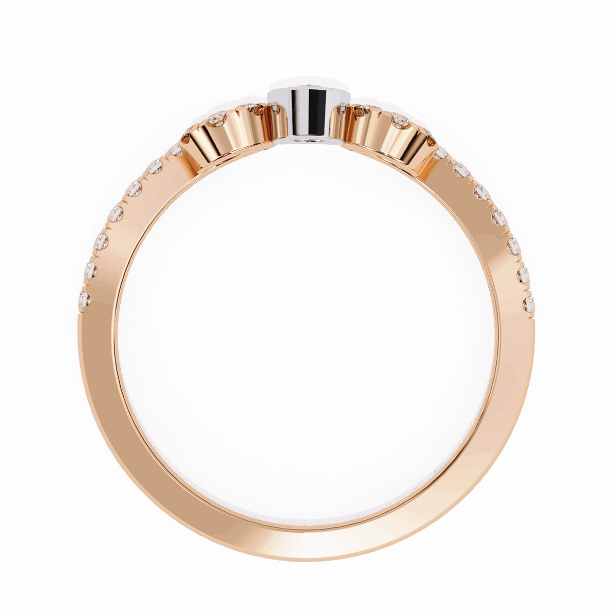 0.25 Carat Pear and Round Timeless Wedding Band in Moissanite | House of Estara