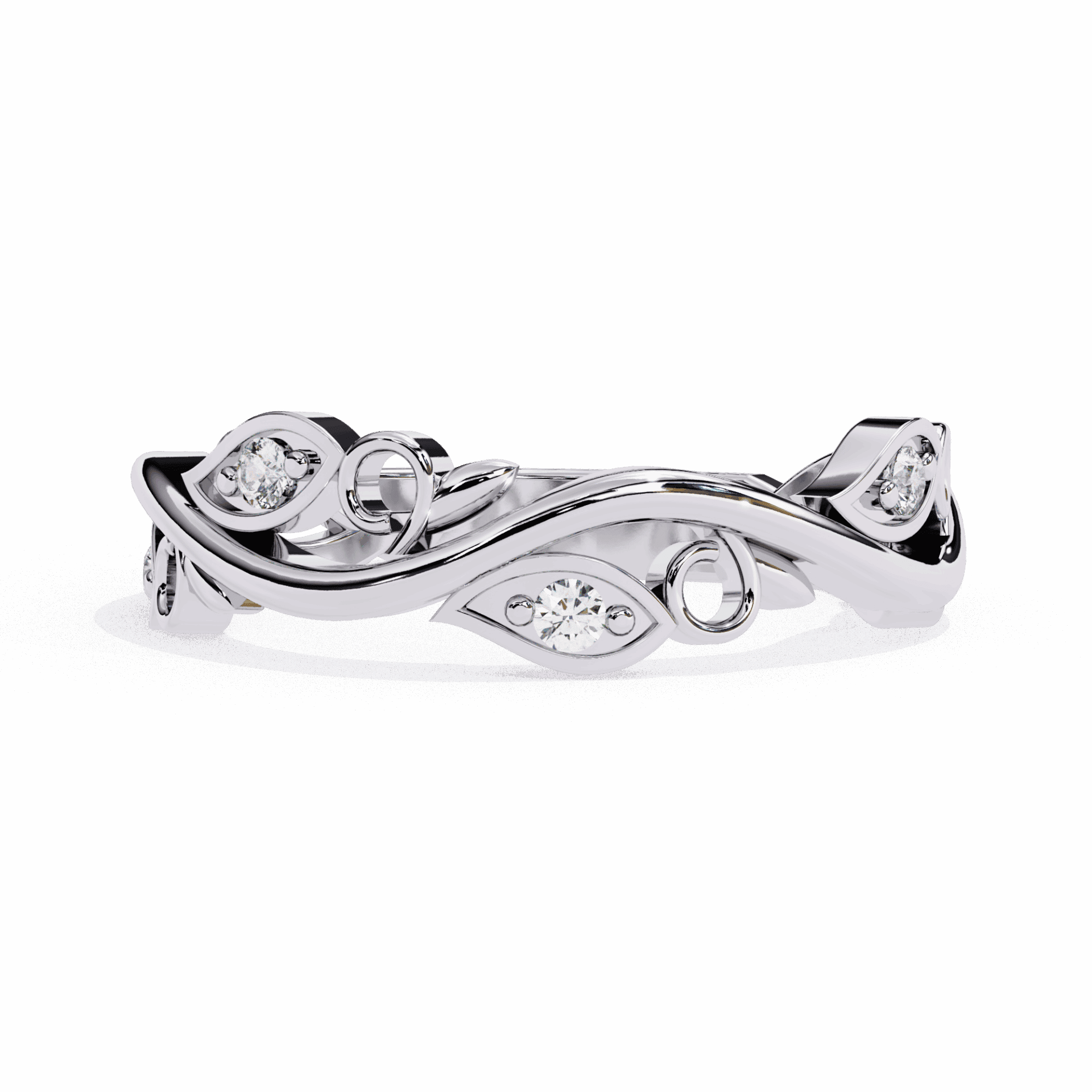 0.1 Carat Round Royale Band in Moissanite | House of Estara