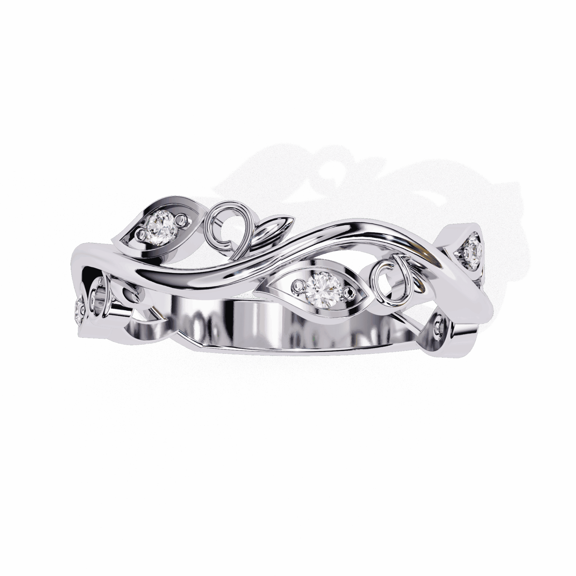 0.1 Carat Round Royale Band in Moissanite | House of Estara