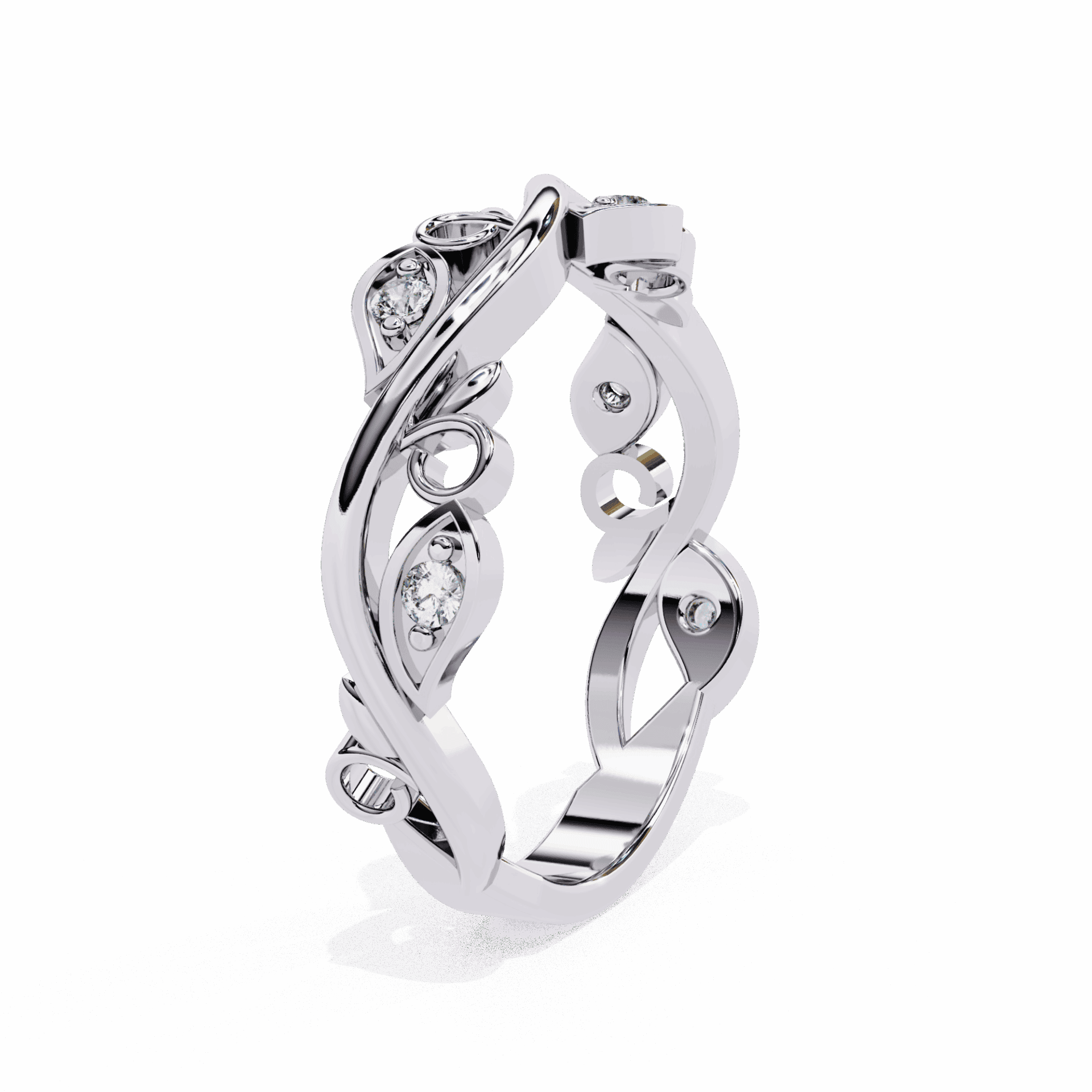 0.1 Carat Round Royale Band in Moissanite | House of Estara