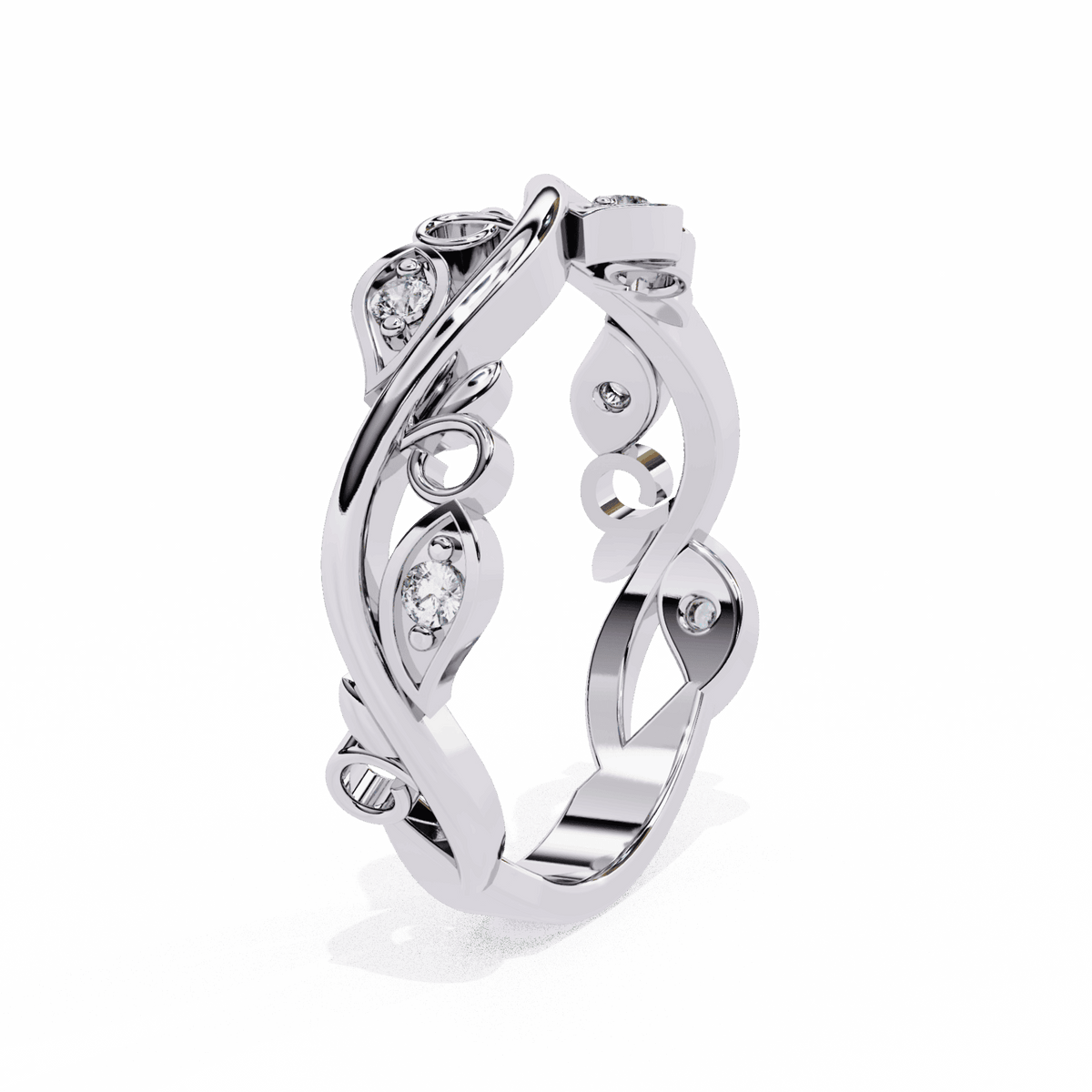 0.1 Carat Round Royale Band in Moissanite | House of Estara