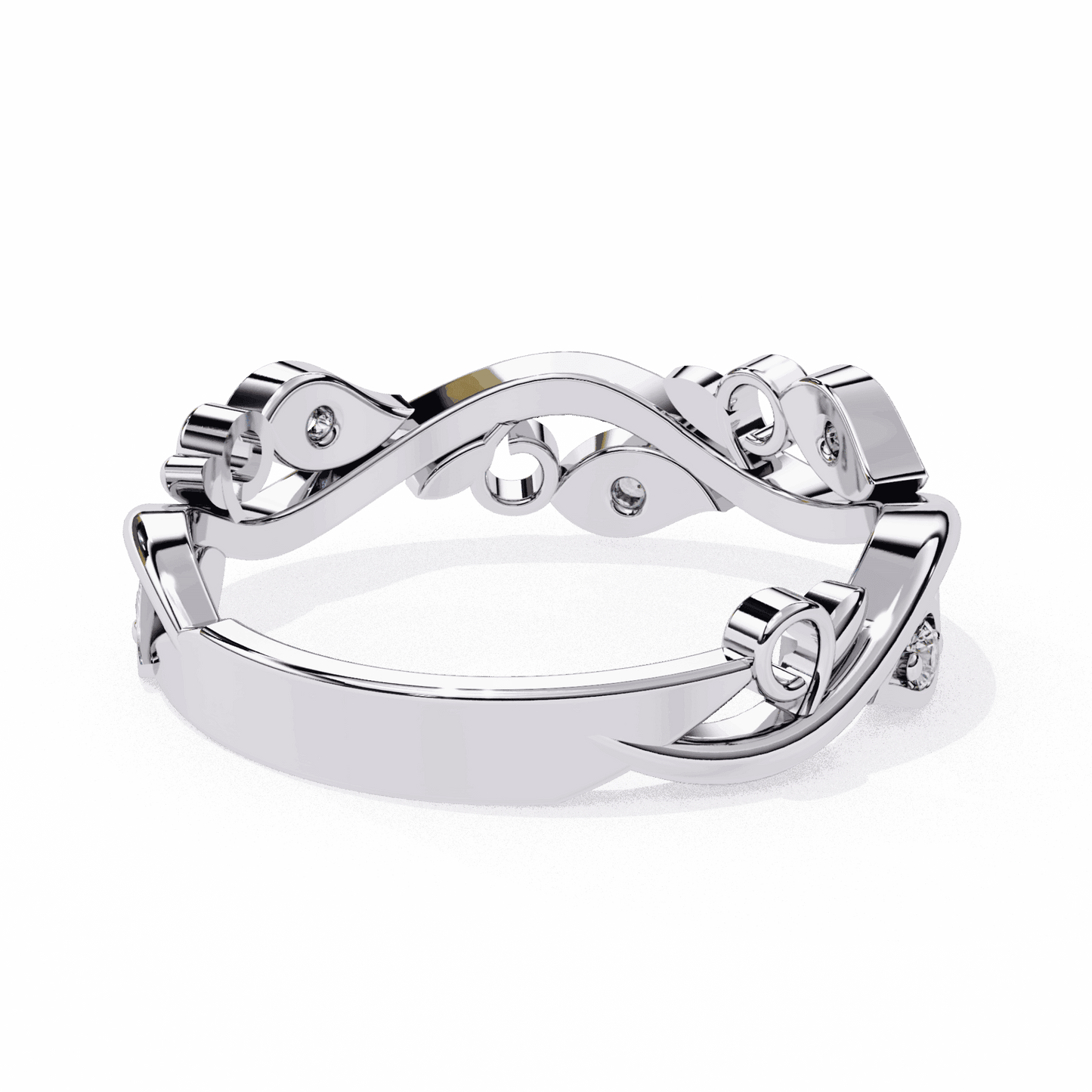 0.1 Carat Round Royale Band in Moissanite | House of Estara