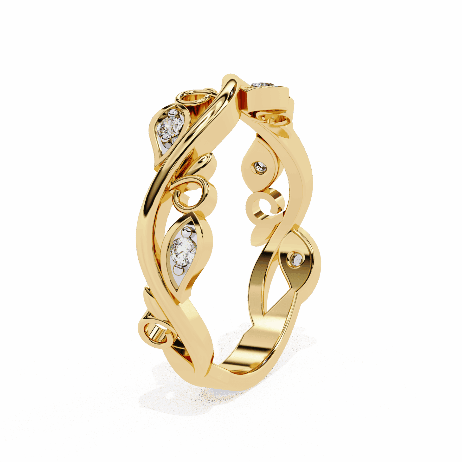 0.1 Carat Round Royale Band in Moissanite | House of Estara