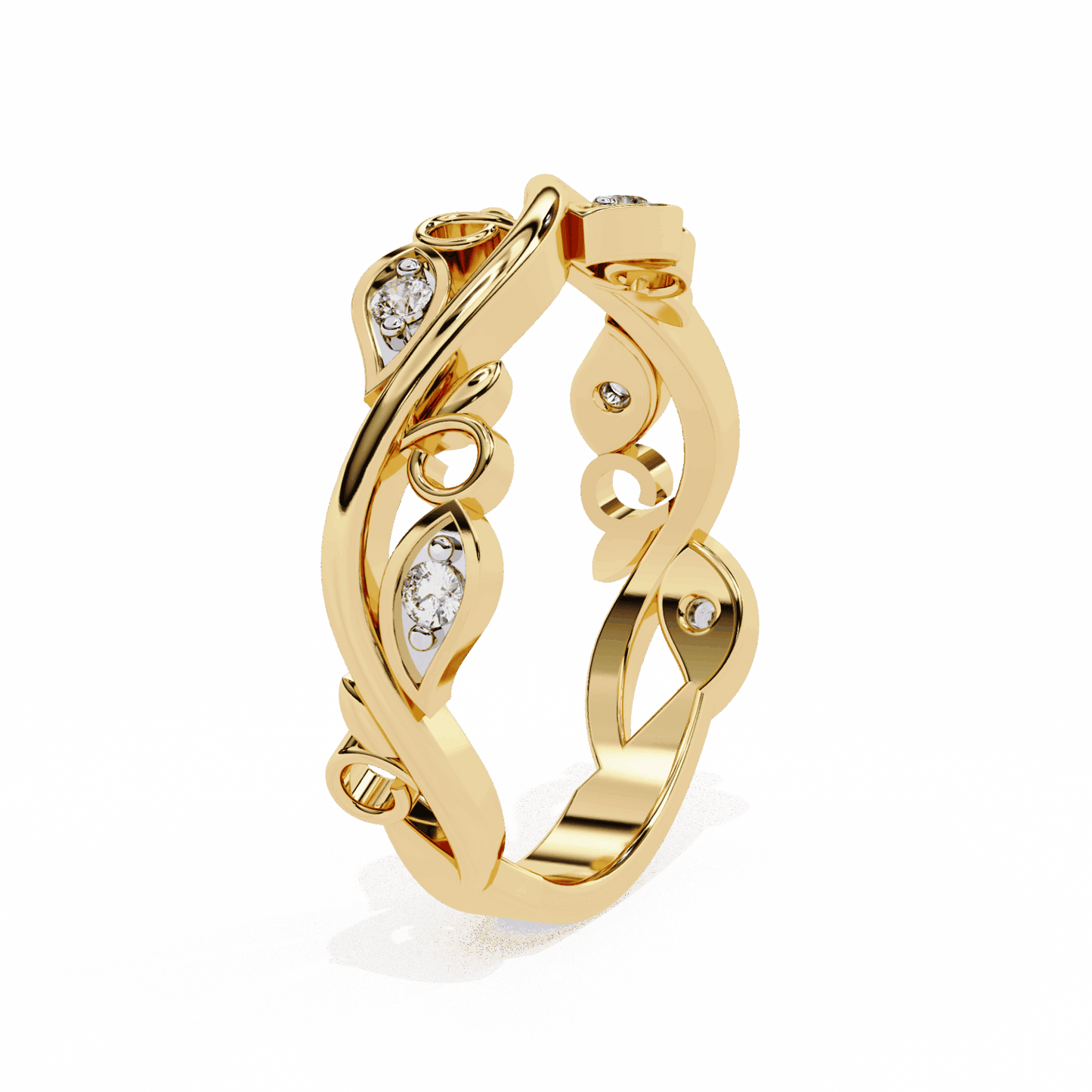 0.1 Carat Round Royale Band in Moissanite | House of Estara