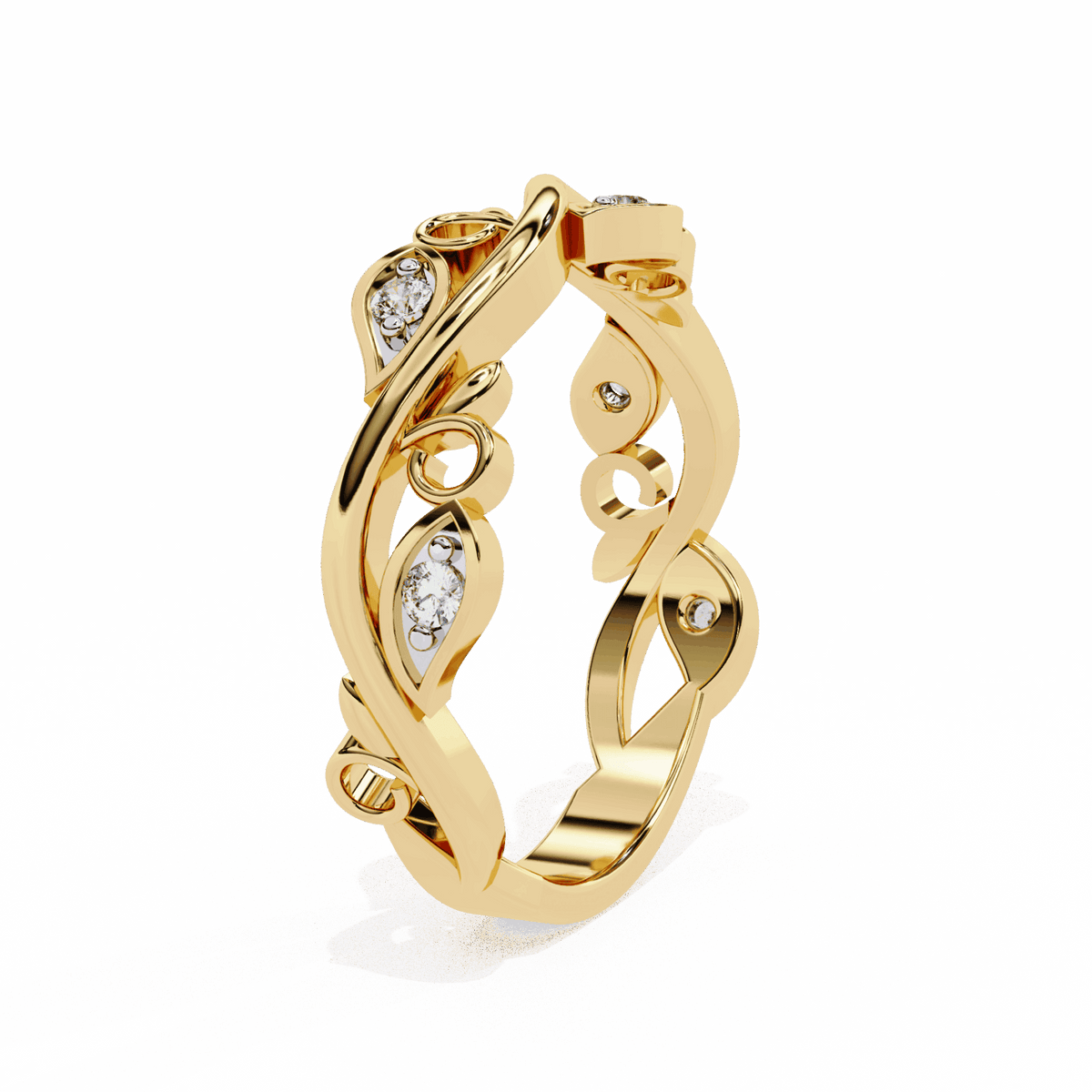 0.1 Carat Round Royale Band in Moissanite | House of Estara