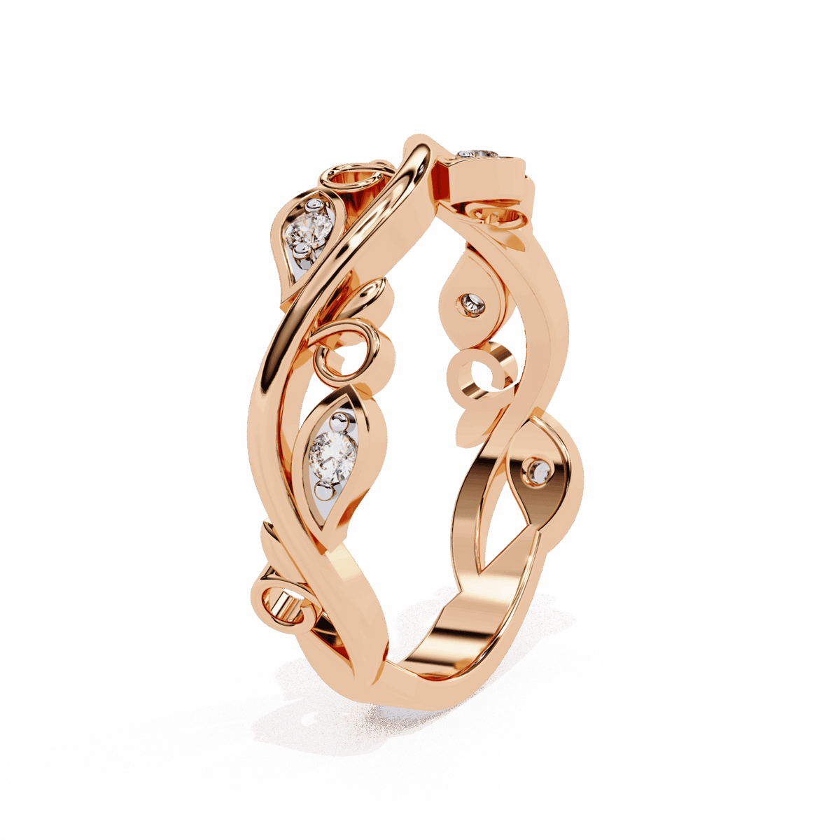 0.1 Carat Round Royale Band in Moissanite | House of Estara