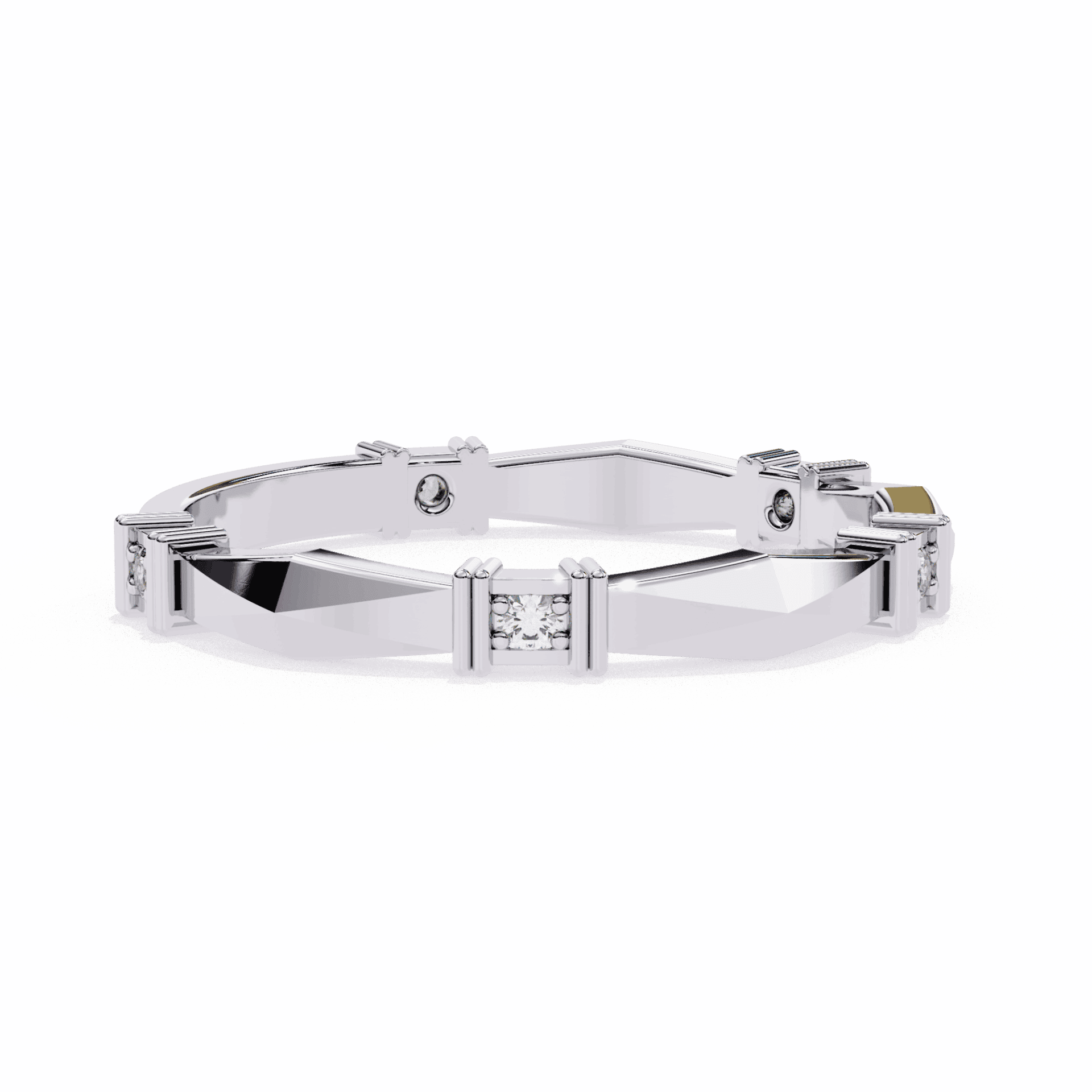 0.1 Carat Round Minimal Band in Moissanite | House of Estara