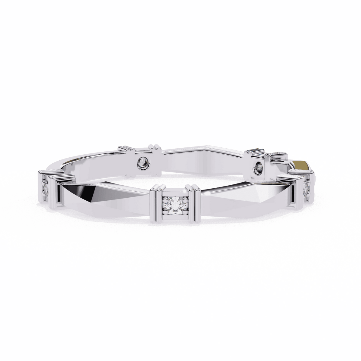 0.1 Carat Round Minimal Band in Moissanite | House of Estara