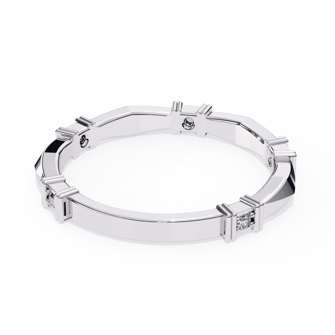 0.1 Carat Round Minimal Band in Moissanite | House of Estara