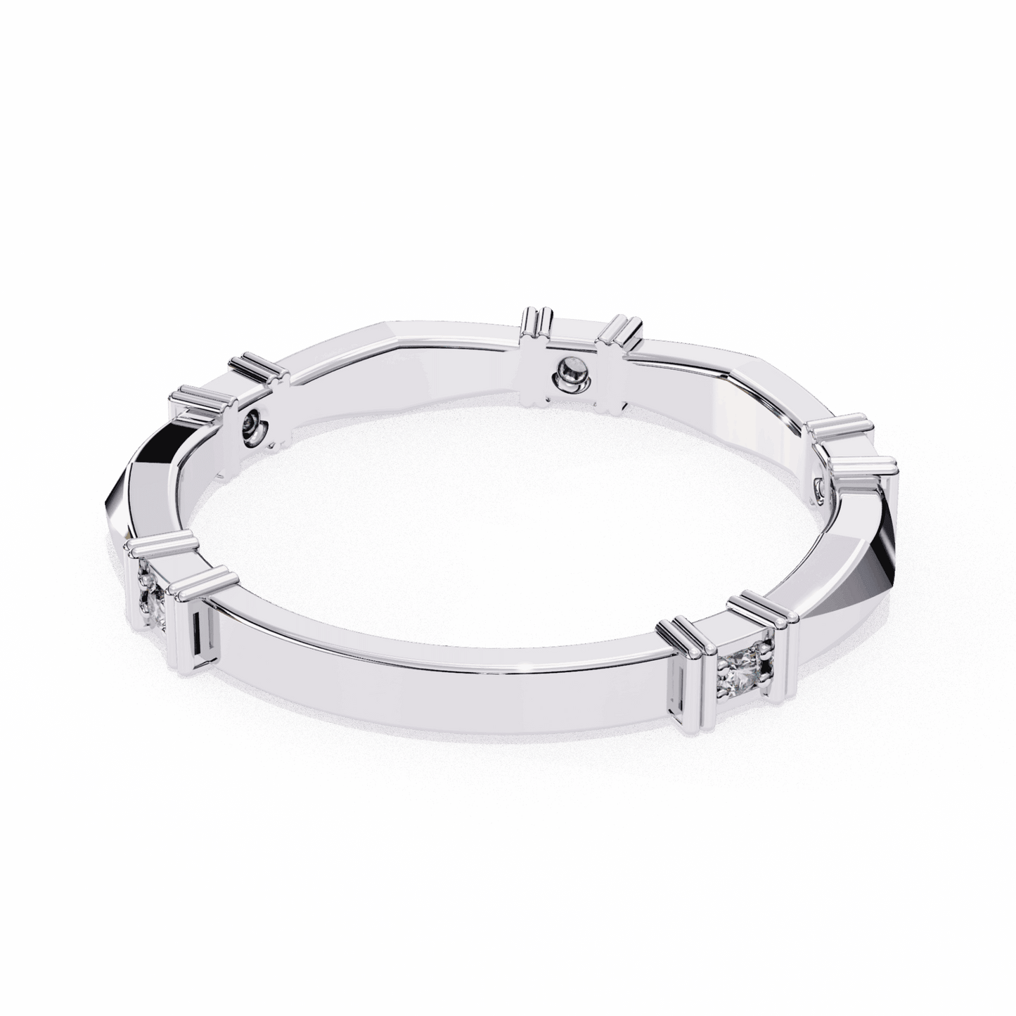 0.1 Carat Round Minimal Band in Moissanite | House of Estara