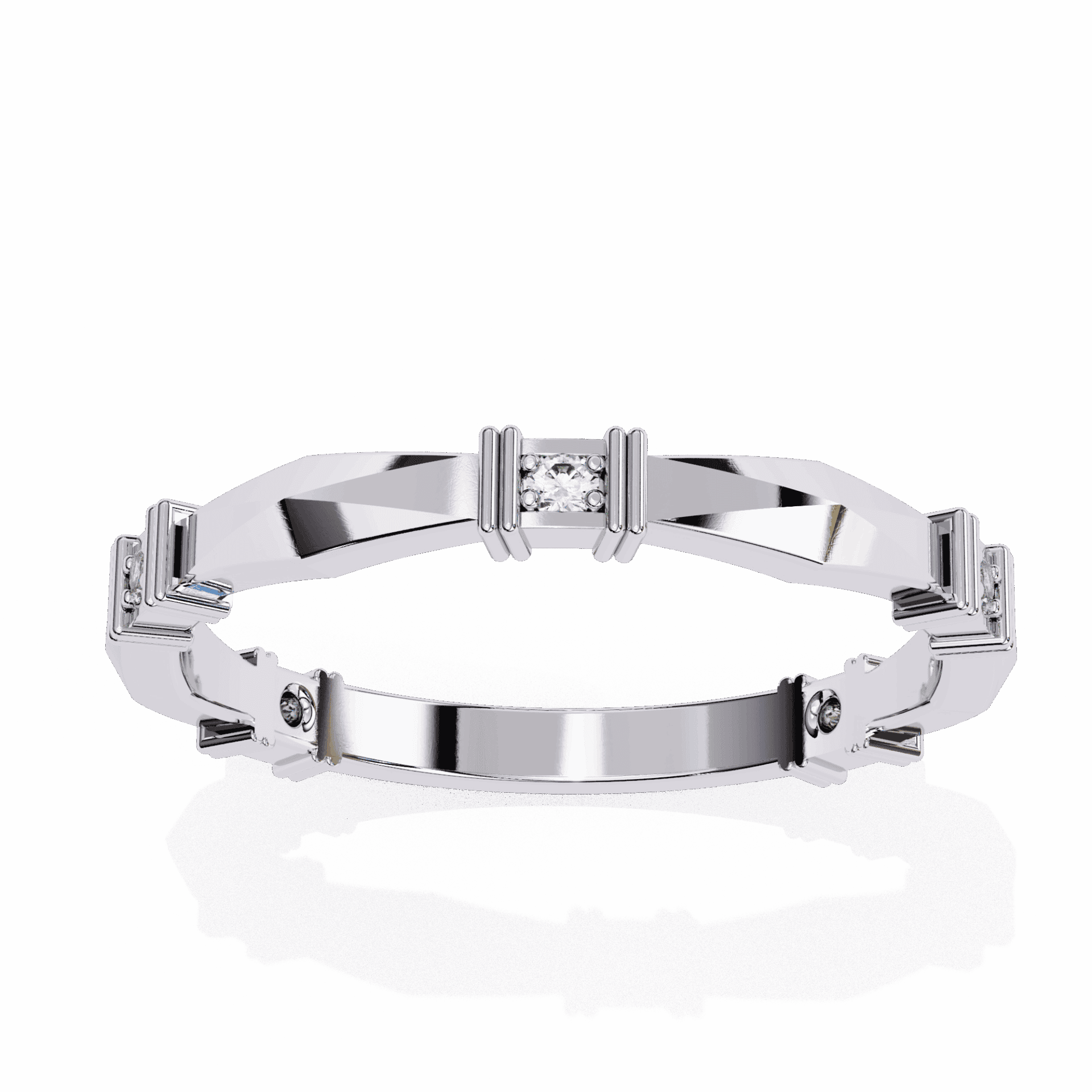 0.1 Carat Round Minimal Band in Moissanite | House of Estara