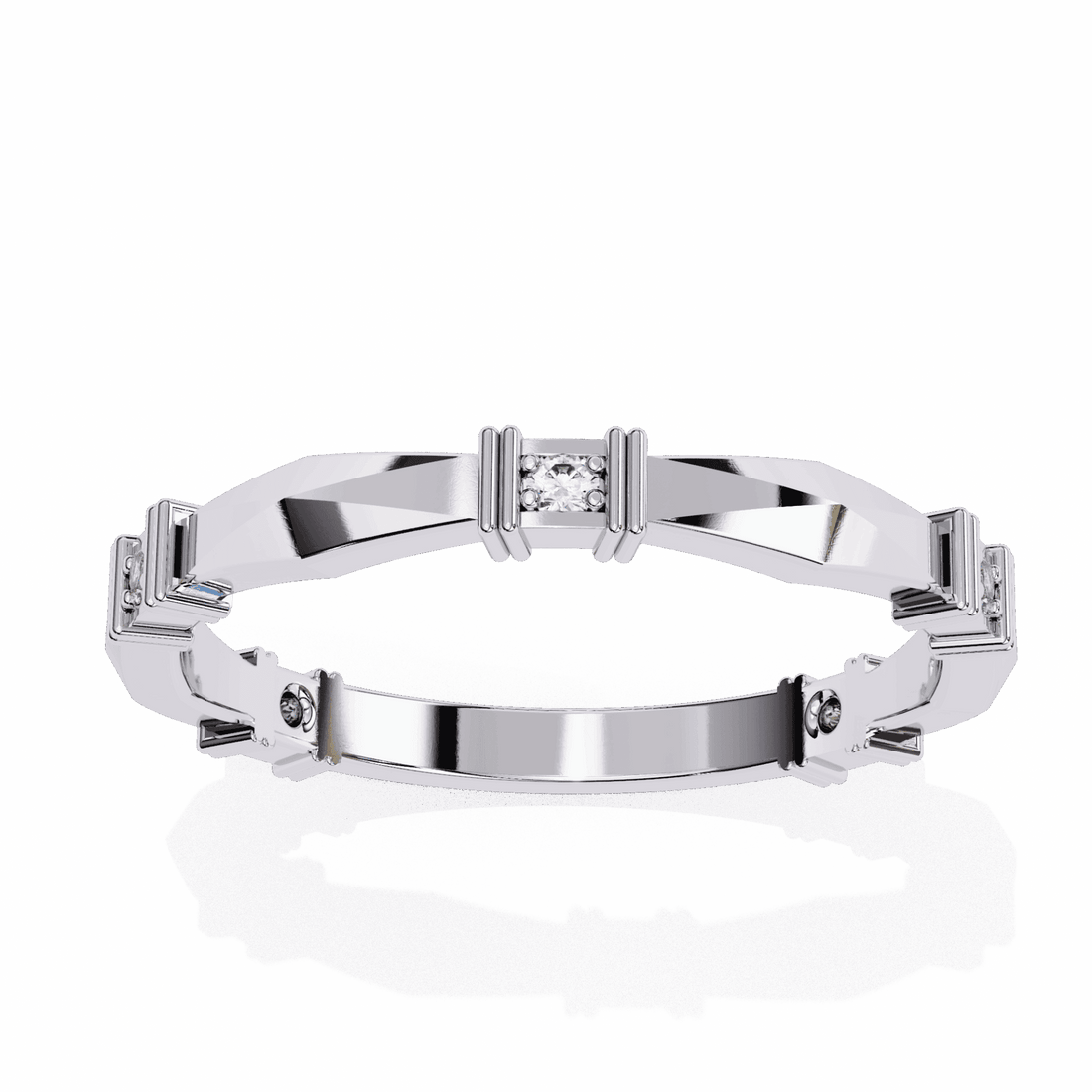 0.1 Carat Round Minimal Band in Moissanite | House of Estara