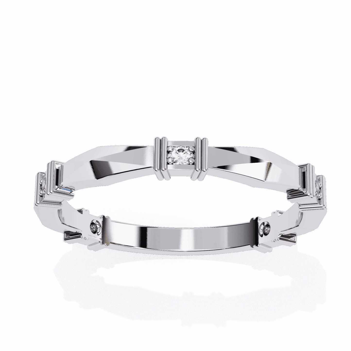 0.1 Carat Round Minimal Band in Moissanite | House of Estara