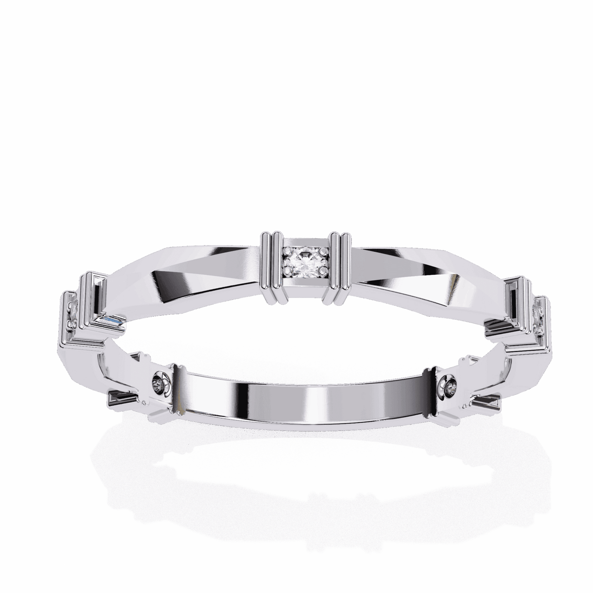 0.1 Carat Round Minimal Band in Moissanite | House of Estara
