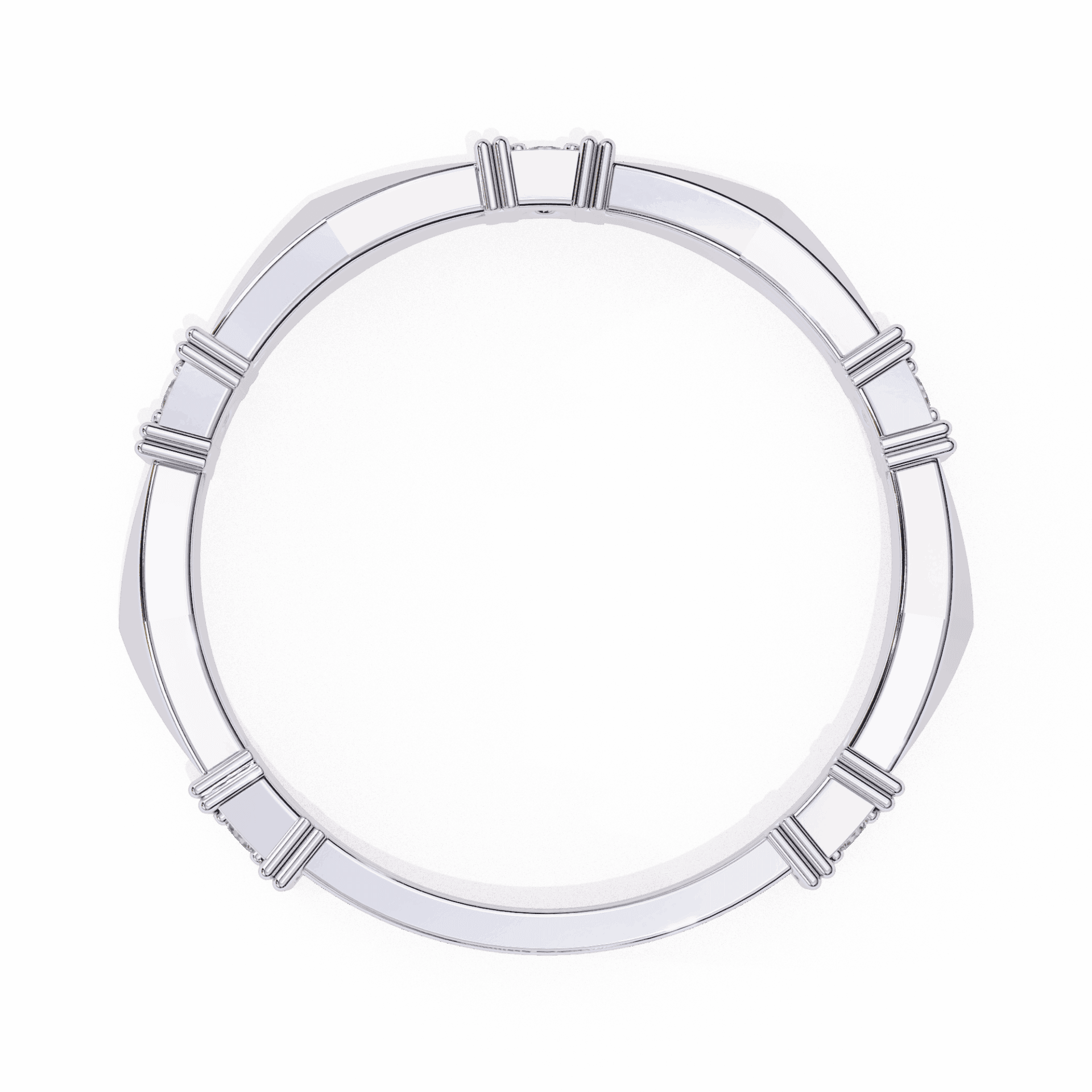 0.1 Carat Round Minimal Band in Moissanite | House of Estara
