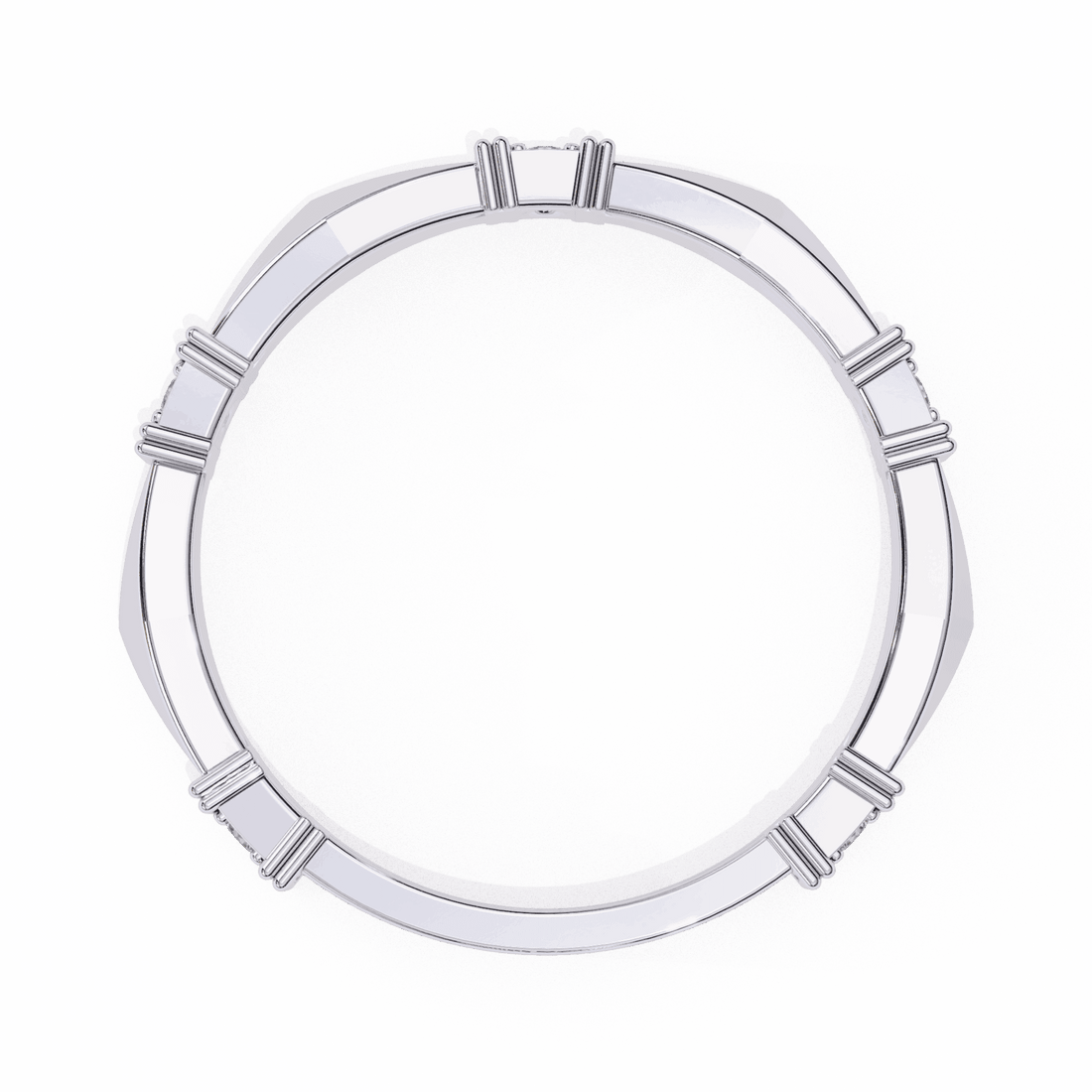 0.1 Carat Round Minimal Band in Moissanite | House of Estara