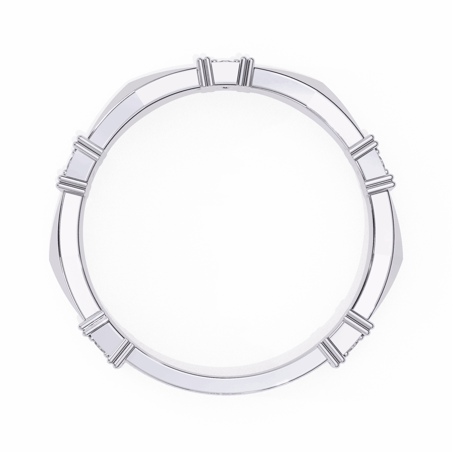 0.1 Carat Round Minimal Band in Moissanite | House of Estara