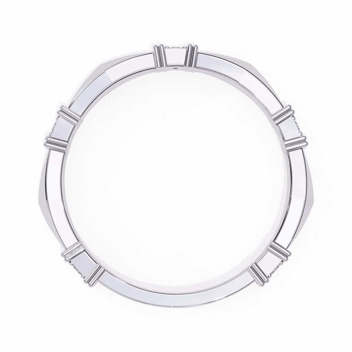 0.1 Carat Round Minimal Band in Moissanite | House of Estara