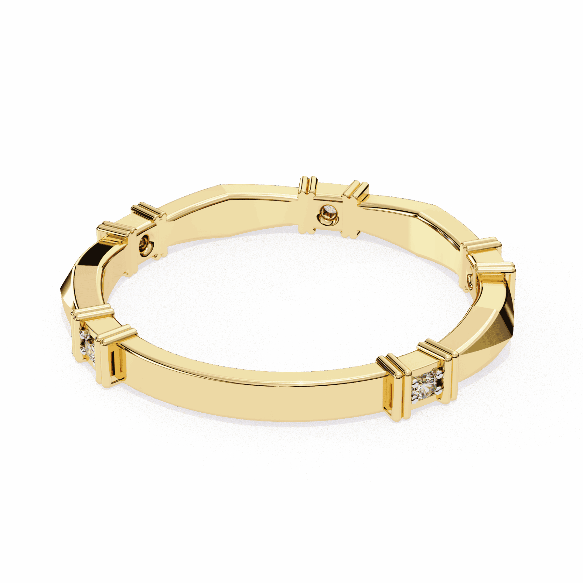 0.1 Carat Round Minimal Band in Moissanite | House of Estara