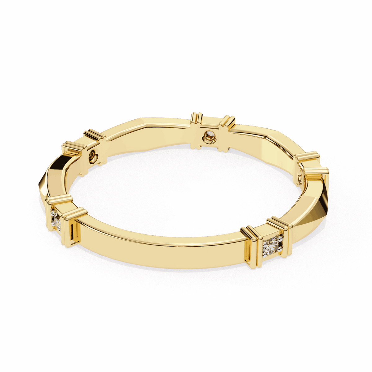 0.1 Carat Round Minimal Band in Moissanite | House of Estara